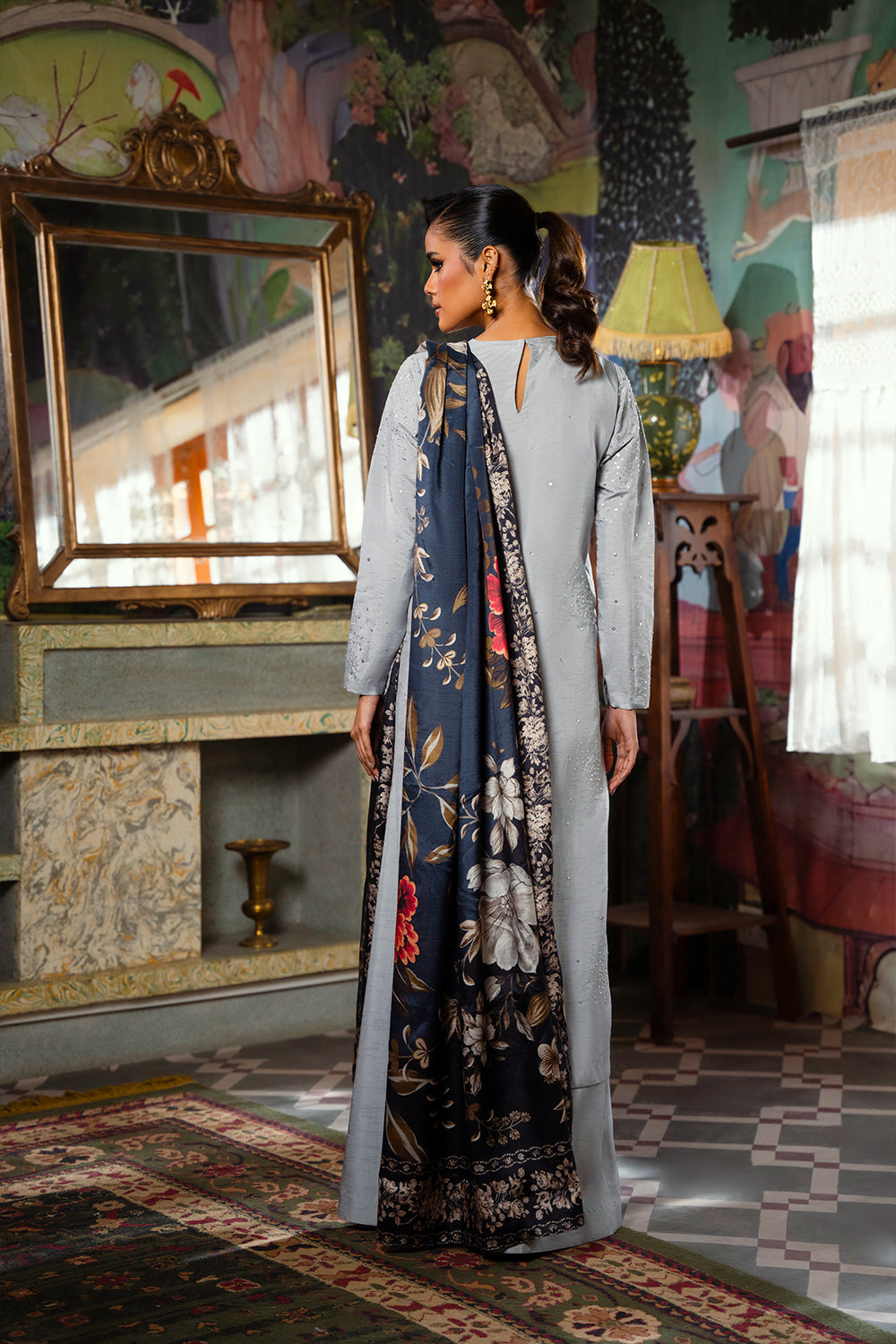 Saira Rizwan | Dahini Silk Pret | SWAN - SRLP04-25 - by - Libasekhas UK - Registered Vendor of : Saira Rizwan - 100% Original Designer Dresss