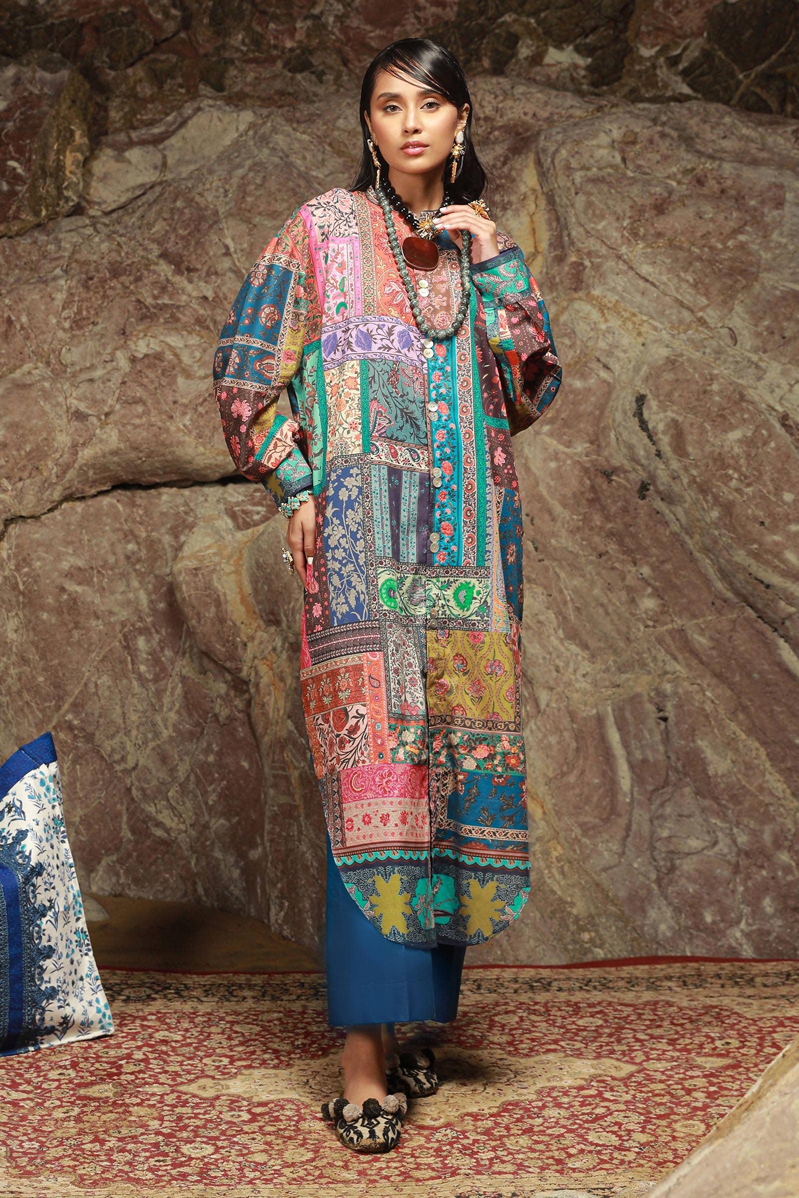 Sana Safinaz | Mahay Spring 24 | H241-014B-2C - by - Libasekhas UK - Registered Vendor of : Sana Safinaz - 100% Original Designer Dresss