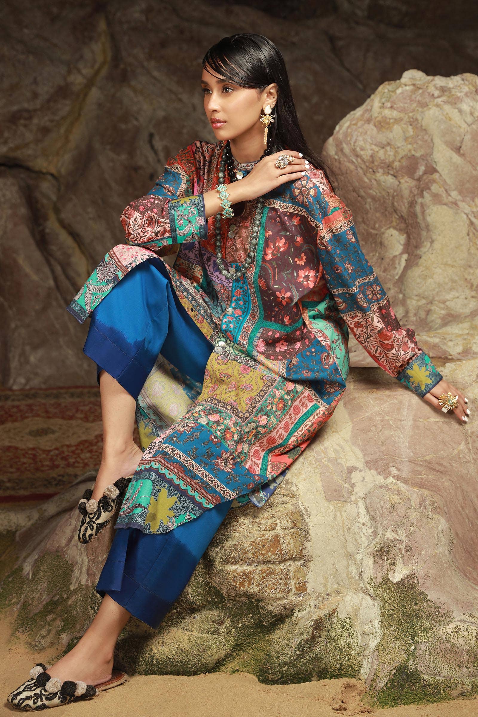 Sana Safinaz | Mahay Spring 24 | H241-014B-2C - by - Libasekhas UK - Registered Vendor of : Sana Safinaz - 100% Original Designer Dresss