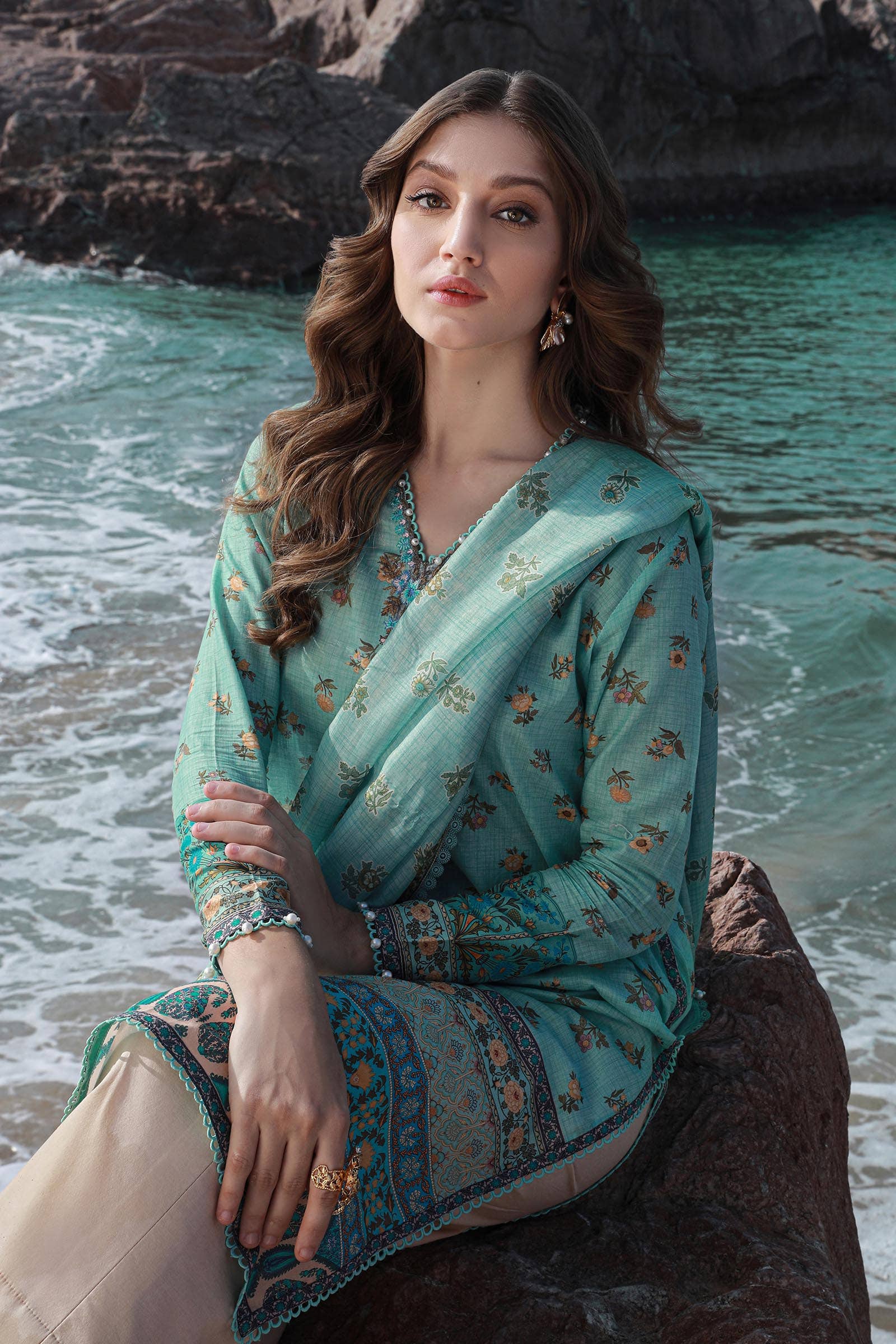 Sana Safinaz | Mahay Spring 24 | H241-017B-2BK - by - Libasekhas UK - Registered Vendor of : Sana Safinaz - 100% Original Designer Dresss