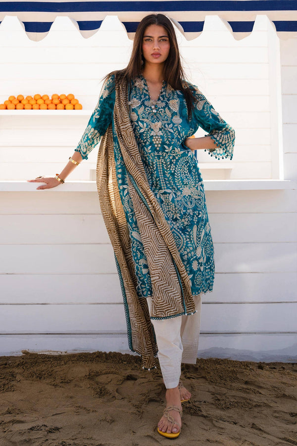 Sana Safinaz | Mahay Spring 24 | H241-018B-2BG - by - Libasekhas UK - Registered Vendor of : Sana Safinaz - 100% Original Designer Dresss