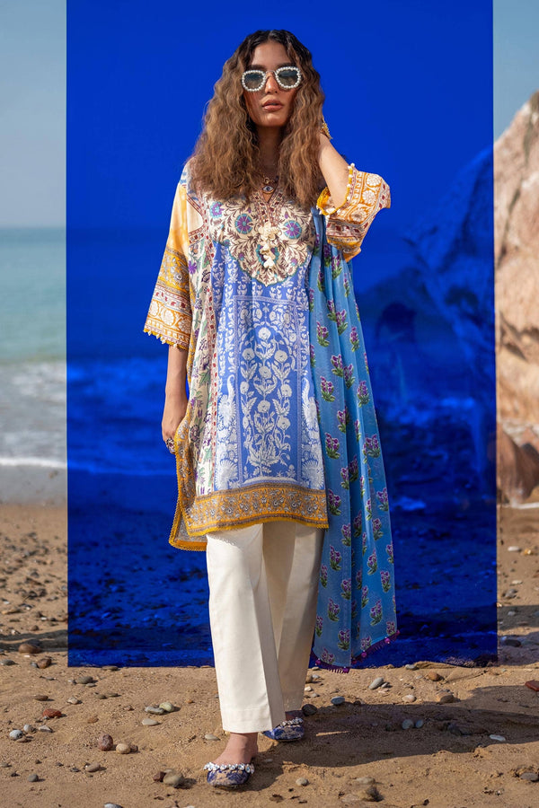 Sana Safinaz | Mahay Spring 24 | H241-003A-2BI - by - Libasekhas UK - Registered Vendor of : Sana Safinaz - 100% Original Designer Dresss