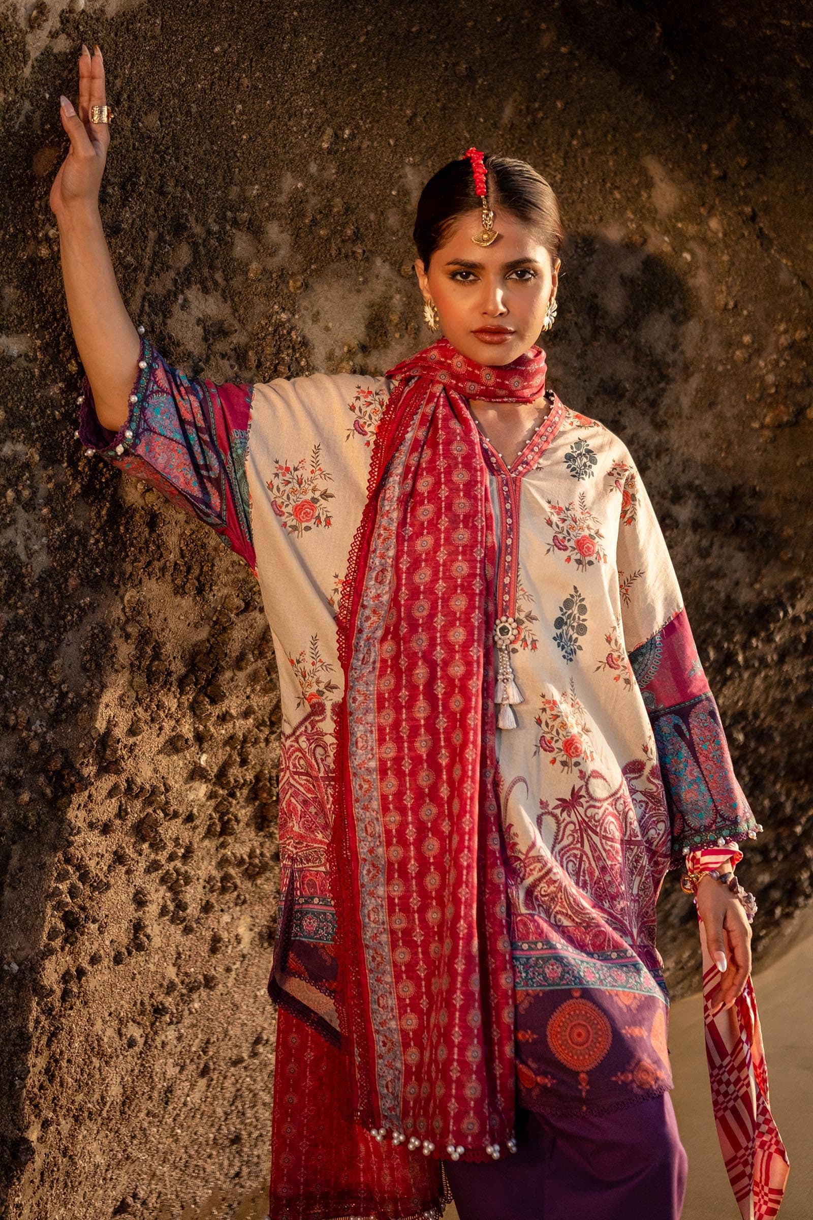 Sana Safinaz | Mahay Spring 24 | H241-021B-3DE - by - Libasekhas UK - Registered Vendor of : Sana Safinaz - 100% Original Designer Dresss