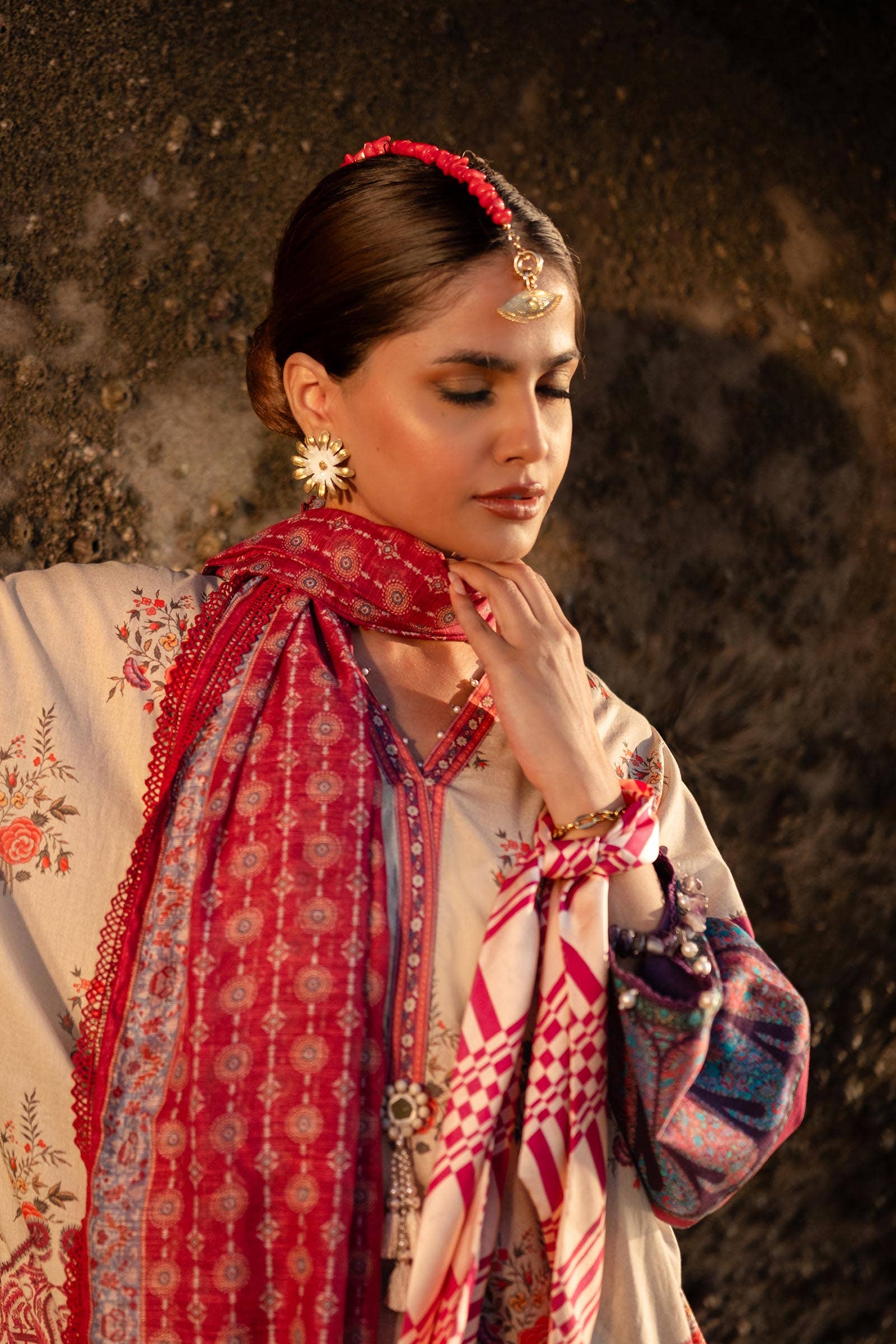 Sana Safinaz | Mahay Spring 24 | H241-021B-3DE - by - Libasekhas UK - Registered Vendor of : Sana Safinaz - 100% Original Designer Dresss