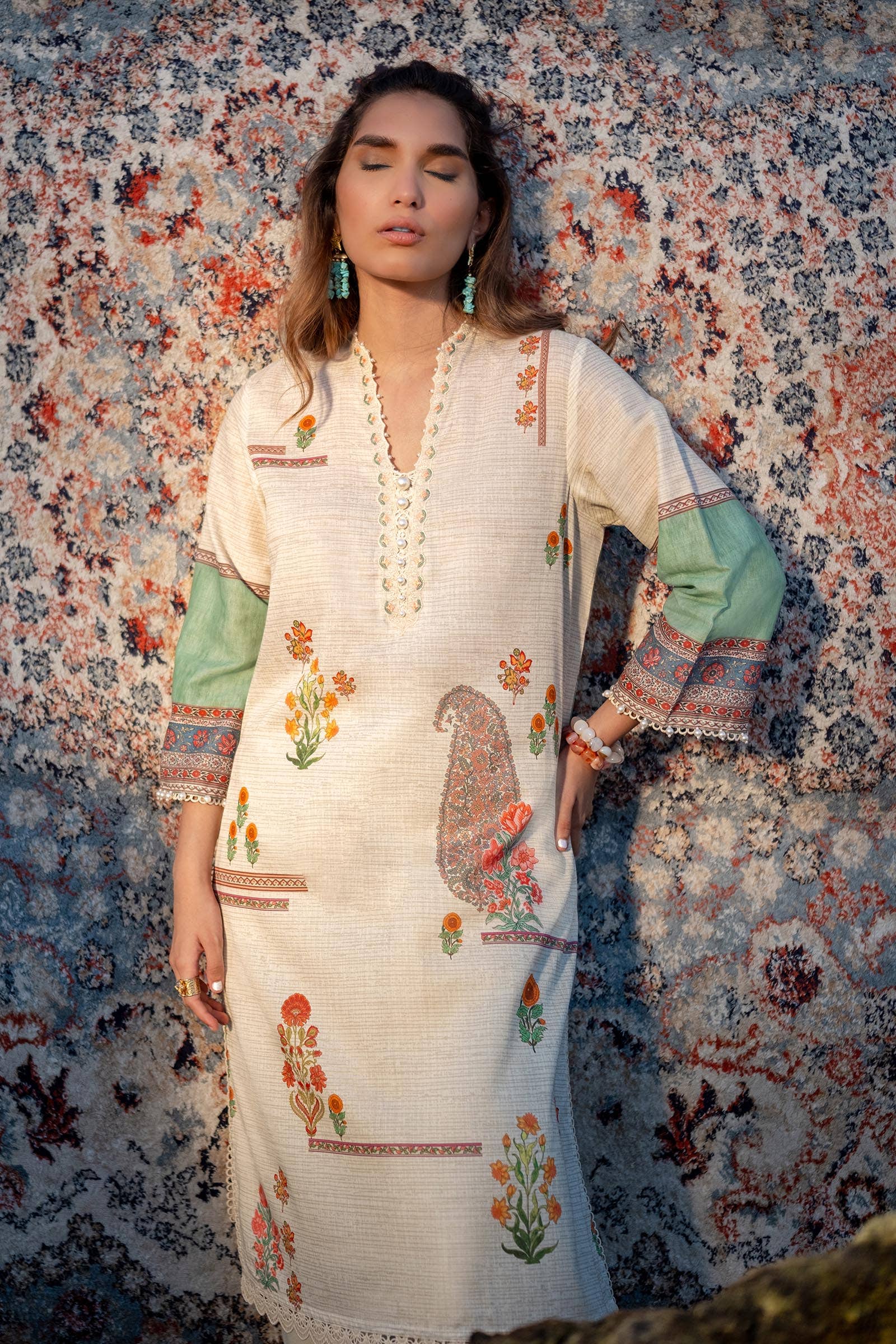 Sana Safinaz | Mahay Spring 24 | H241-022A-2BS - by - Libasekhas UK - Registered Vendor of : Sana Safinaz - 100% Original Designer Dresss
