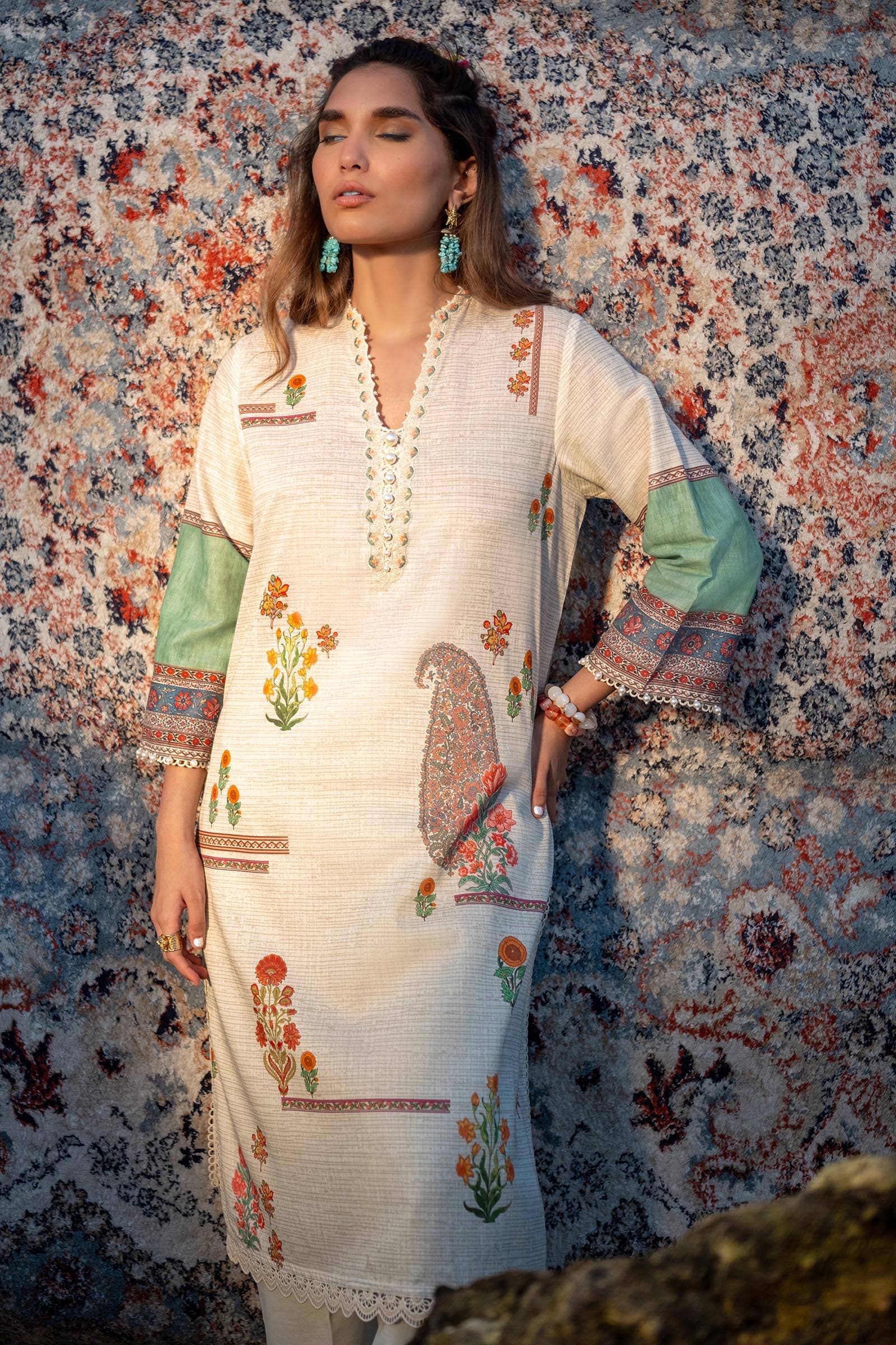Sana Safinaz | Mahay Spring 24 | H241-022A-2BS - by - Libasekhas UK - Registered Vendor of : Sana Safinaz - 100% Original Designer Dresss
