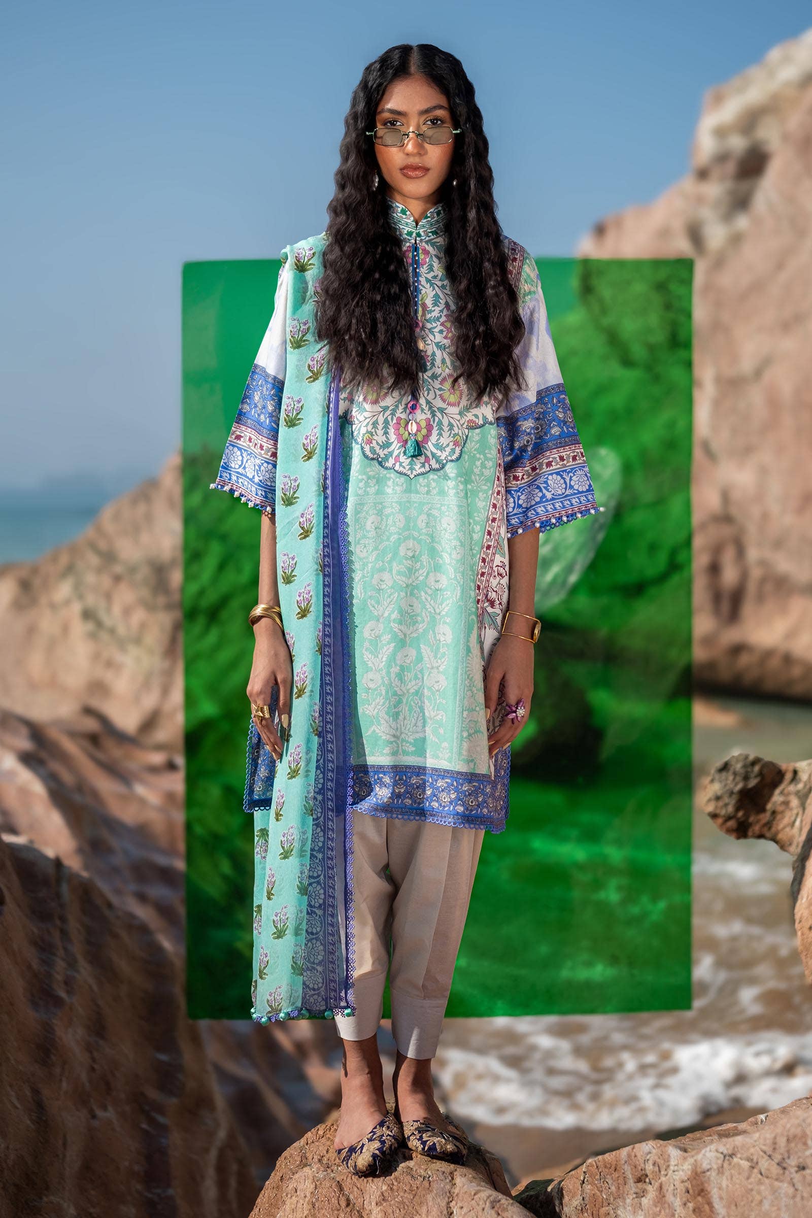 Sana Safinaz | Mahay Spring 24 | H241-003B-2BI - by - Libasekhas UK - Registered Vendor of : Sana Safinaz - 100% Original Designer Dresss