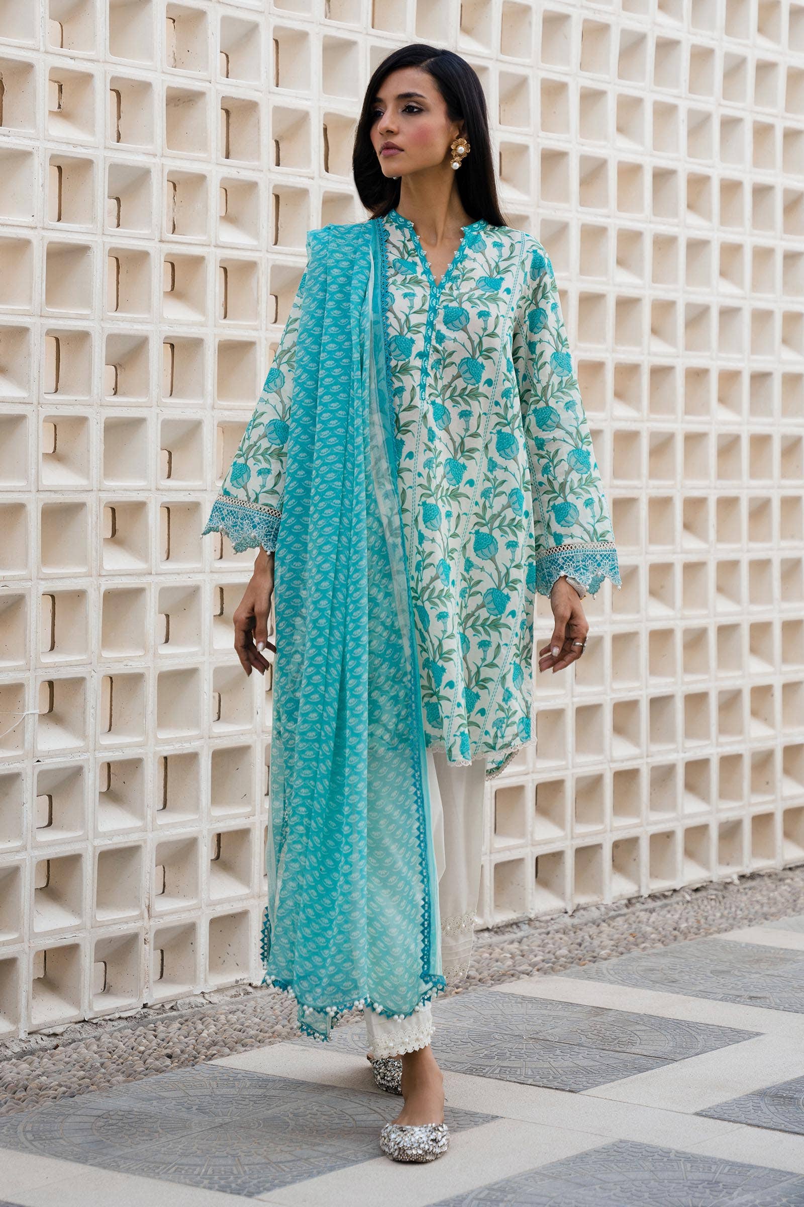 Sana Safinaz | Mahay Spring 24 | H241-002A-2BI - by - Libasekhas UK - Registered Vendor of : Sana Safinaz - 100% Original Designer Dresss
