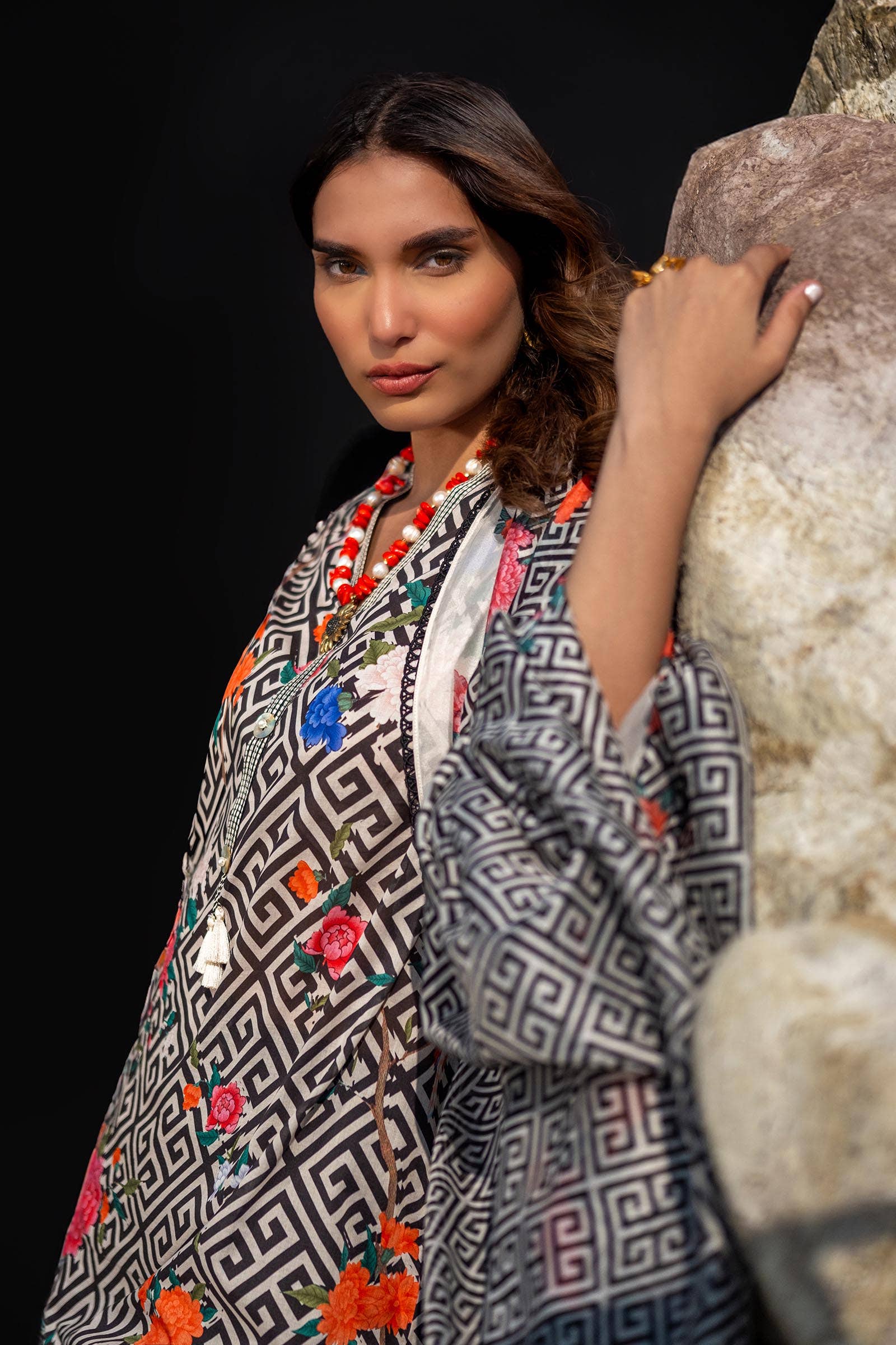Sana Safinaz | Mahay Spring 24 | H241-013A-2BK - by - Libasekhas UK - Registered Vendor of : Sana Safinaz - 100% Original Designer Dresss