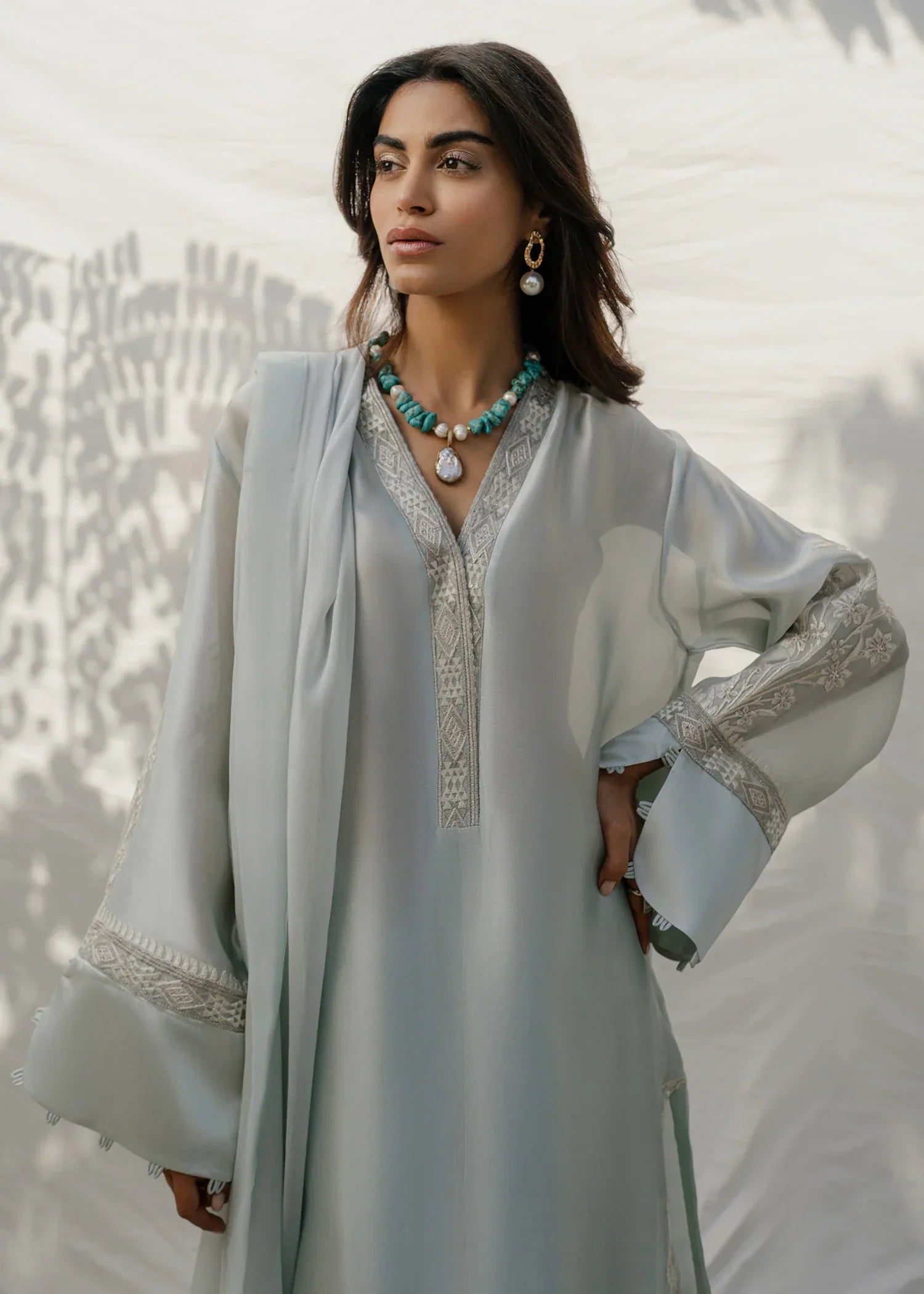Mahgul | Eid Edit 2024 | Silver Light - by - Libasekhas UK - Registered Vendor of : Mahgul - 100% Original Designer Dresss