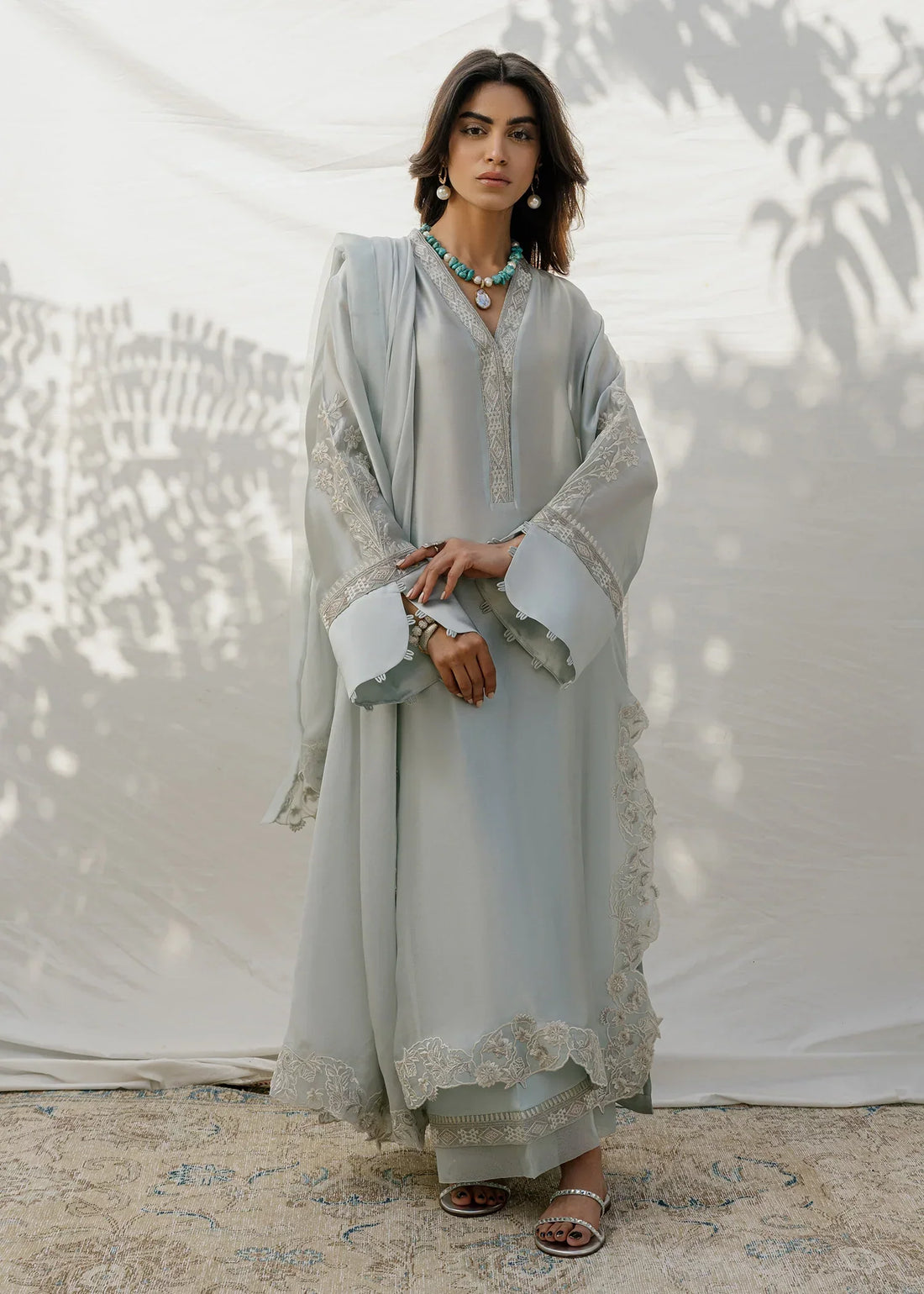 Mahgul | Eid Edit 2024 | Silver Light - by - Libasekhas UK - Registered Vendor of : Mahgul - 100% Original Designer Dresss