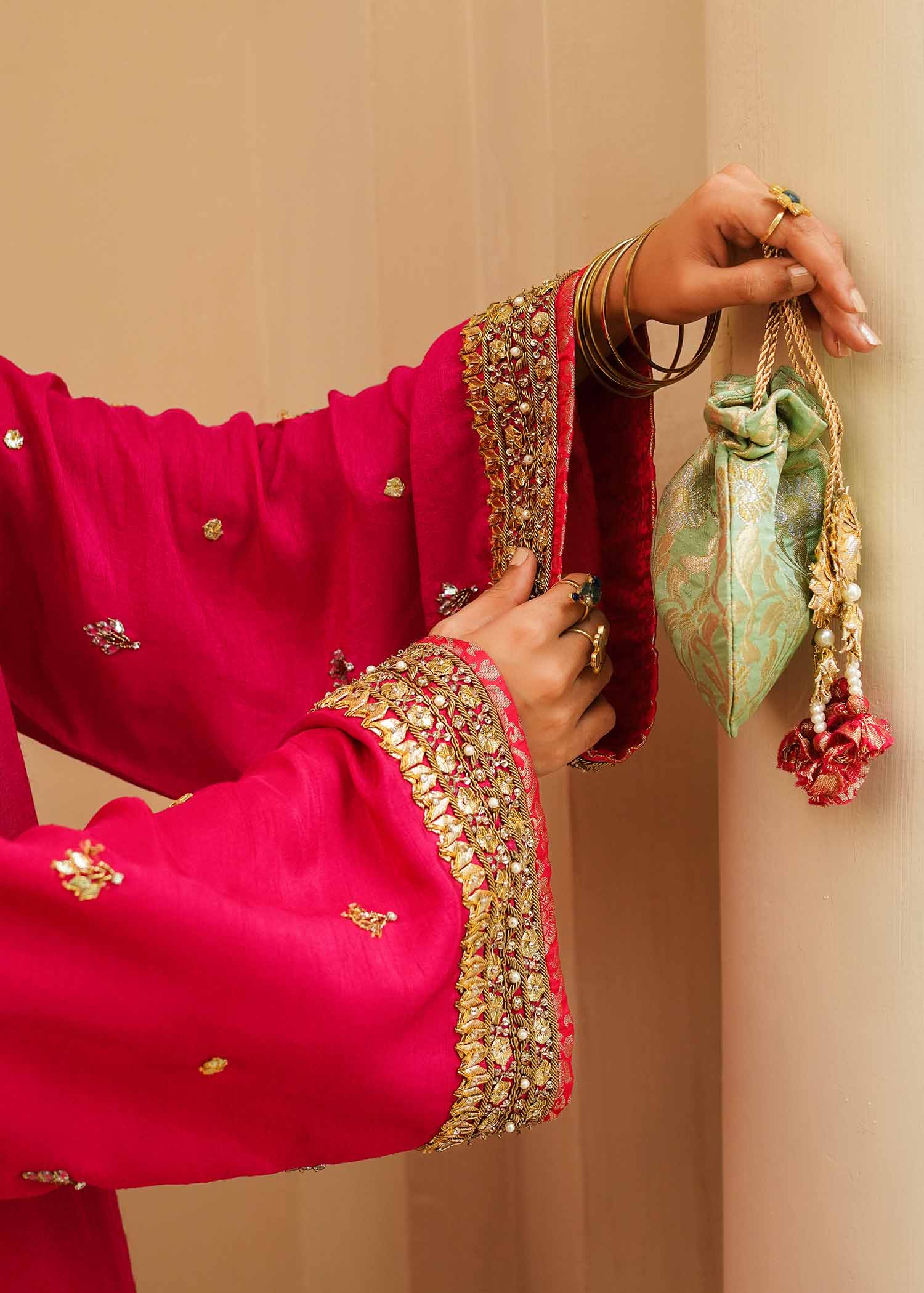 Mahgul | Eid Edit 2024 | Fuschia Rose - by - Libasekhas UK - Registered Vendor of : Mahgul - 100% Original Designer Dresss