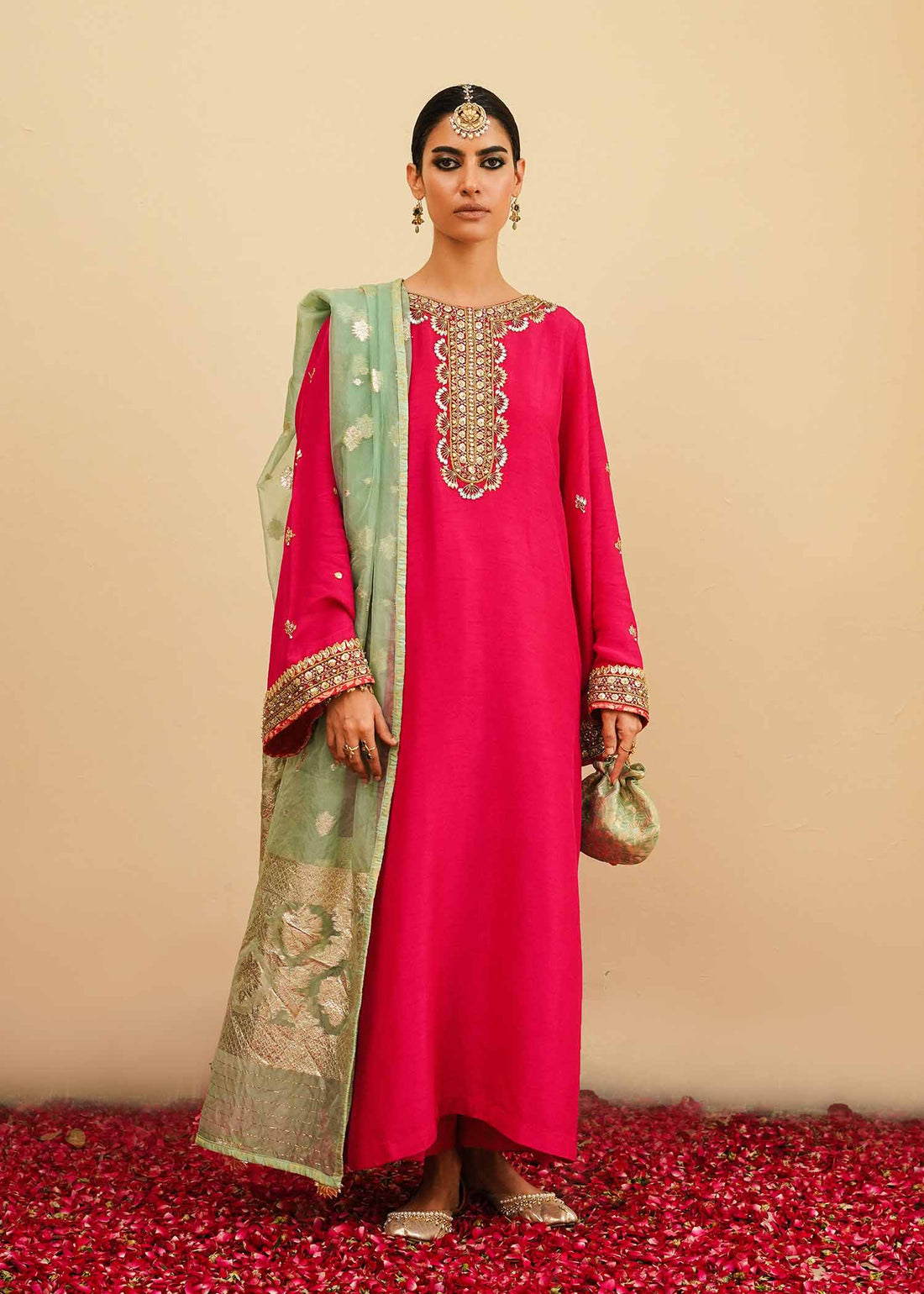 Mahgul | Eid Edit 2024 | Fuschia Rose - by - Libasekhas UK - Registered Vendor of : Mahgul - 100% Original Designer Dresss