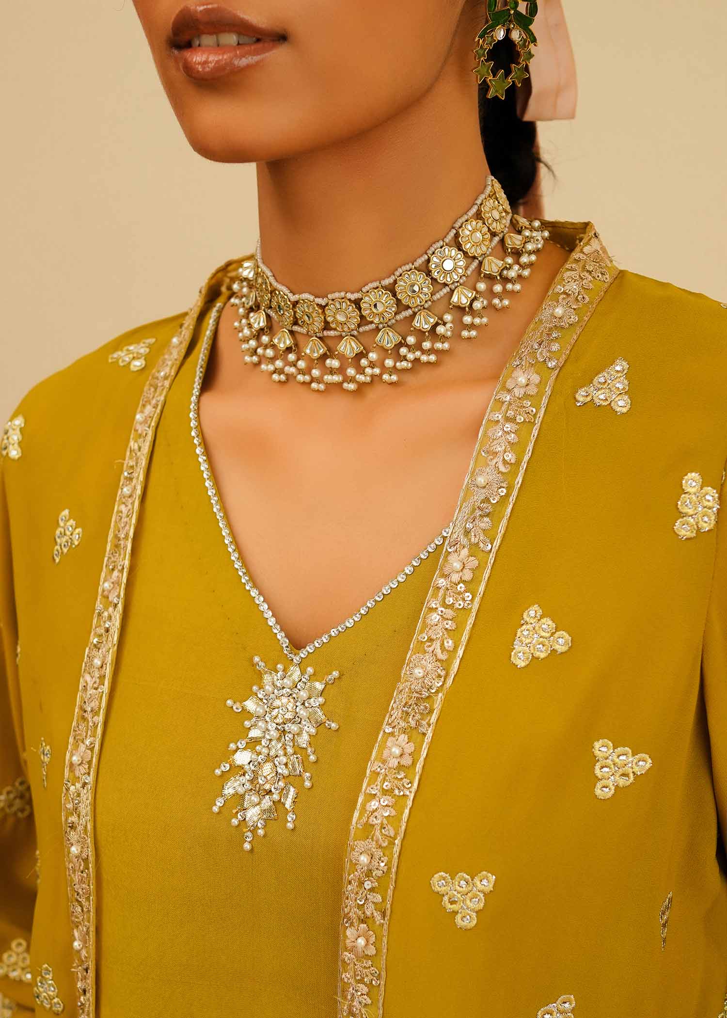 Mahgul | Eid Edit 2024 | Mustard Shine - by - Libasekhas UK - Registered Vendor of : Mahgul - 100% Original Designer Dresss