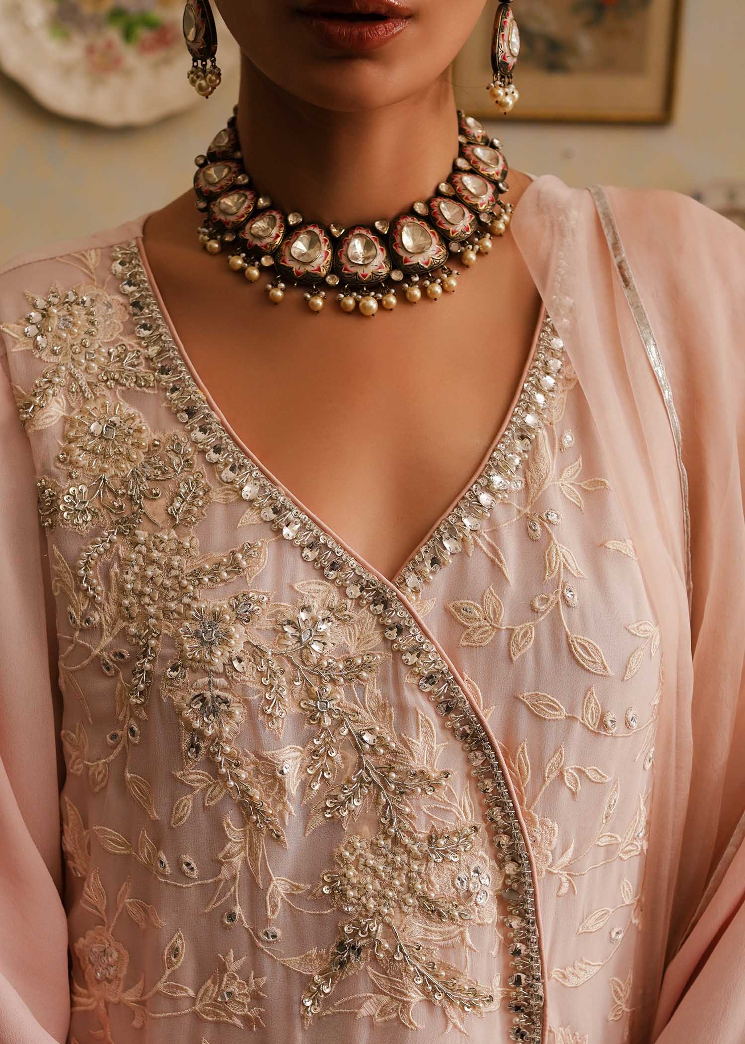 Mahgul | Eid Edit 2024 | Pink Shade - by - Libasekhas UK - Registered Vendor of : Mahgul - 100% Original Designer Dresss