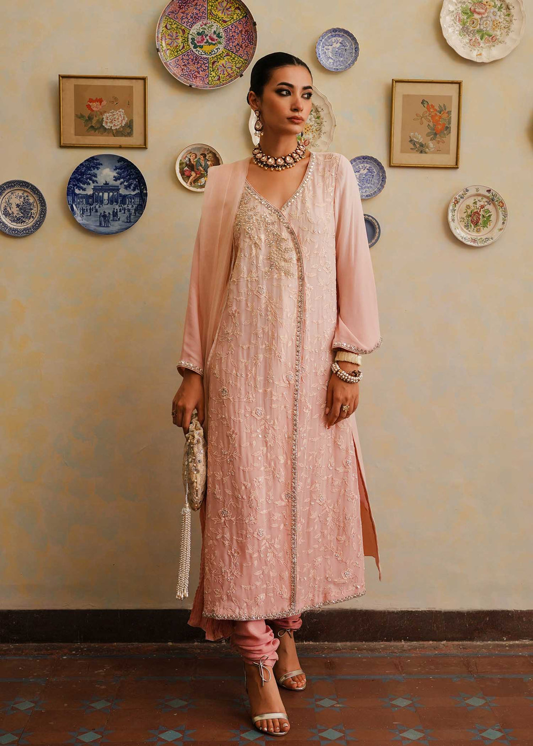Mahgul | Eid Edit 2024 | Pink Shade - by - Libasekhas UK - Registered Vendor of : Mahgul - 100% Original Designer Dresss