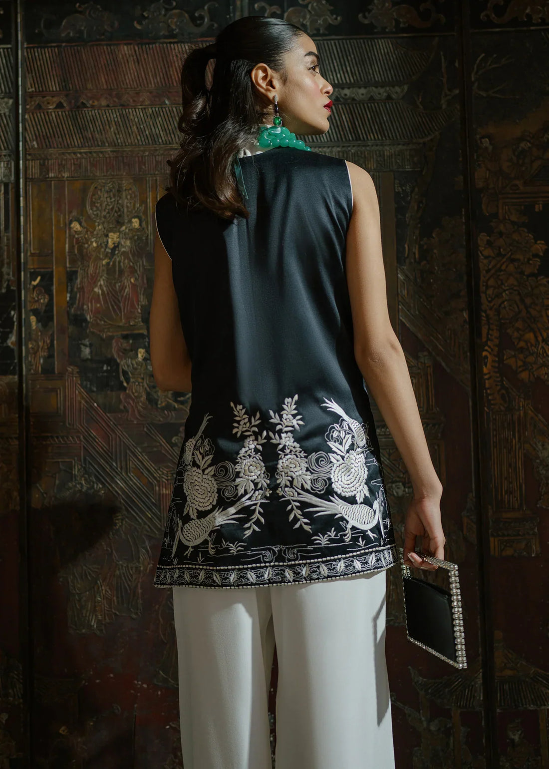 Mahgul | Eid Edit 2024 | Black Crane - by - Libasekhas UK - Registered Vendor of : Mahgul - 100% Original Designer Dresss