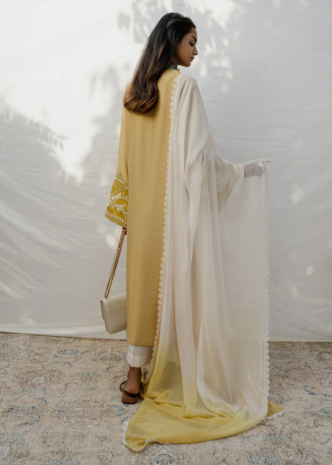 Mahgul | Eid Edit 2024 | Yellow Gold - by - Libasekhas UK - Registered Vendor of : Mahgul - 100% Original Designer Dresss