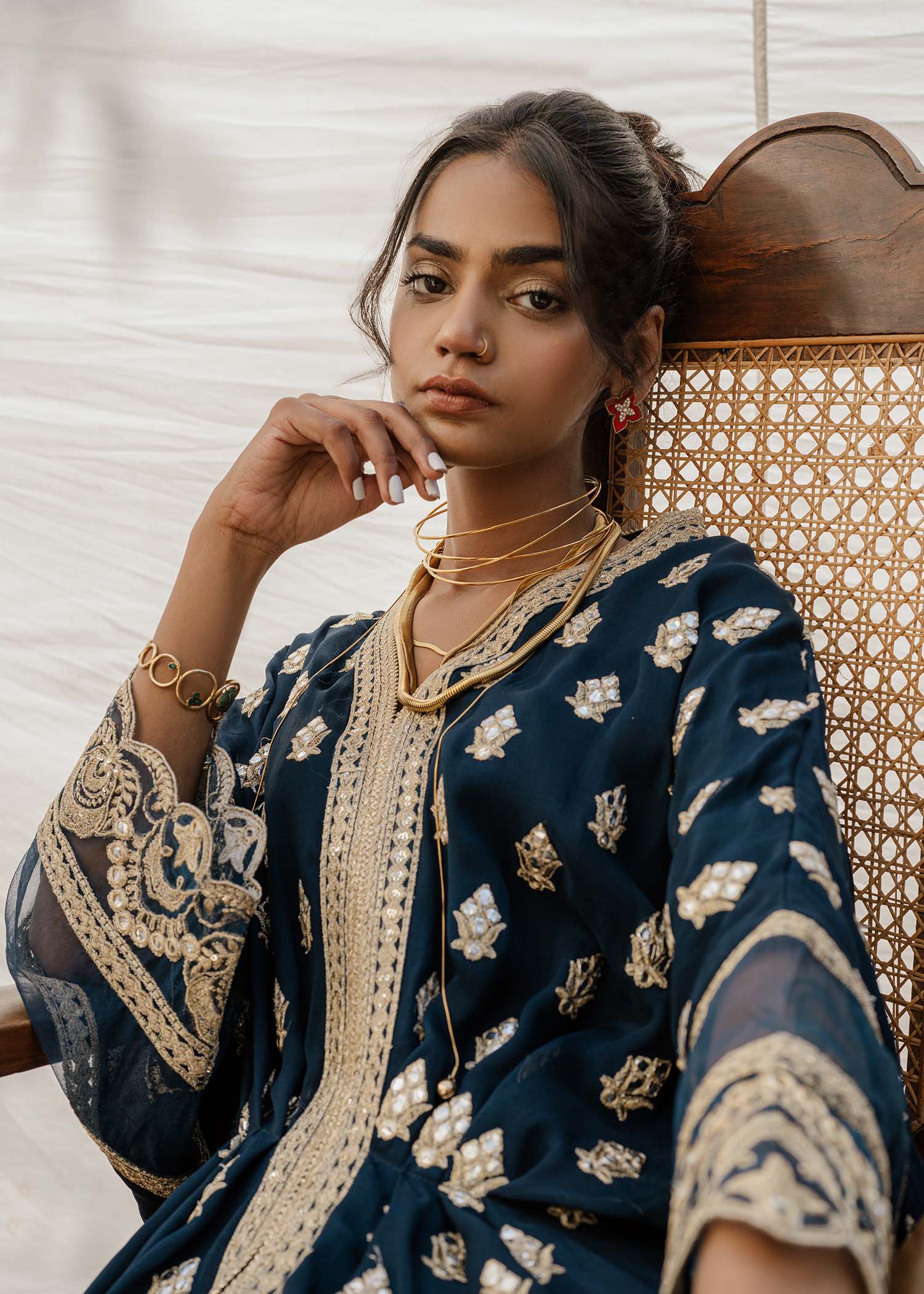 Mahgul | Eid Edit 2024 | Indigo Mirror - by - Libasekhas UK - Registered Vendor of : Mahgul - 100% Original Designer Dresss