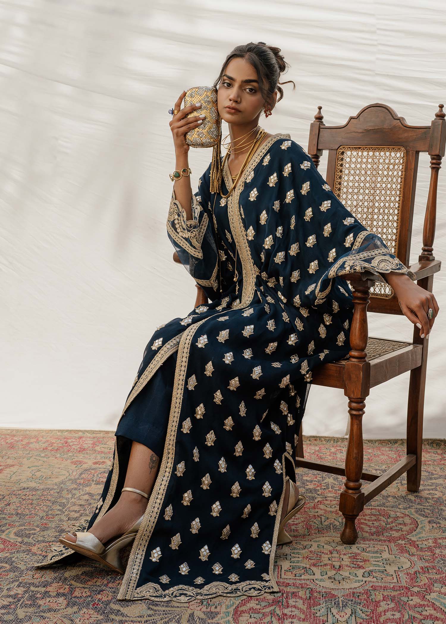 Mahgul | Eid Edit 2024 | Indigo Mirror - by - Libasekhas UK - Registered Vendor of : Mahgul - 100% Original Designer Dresss