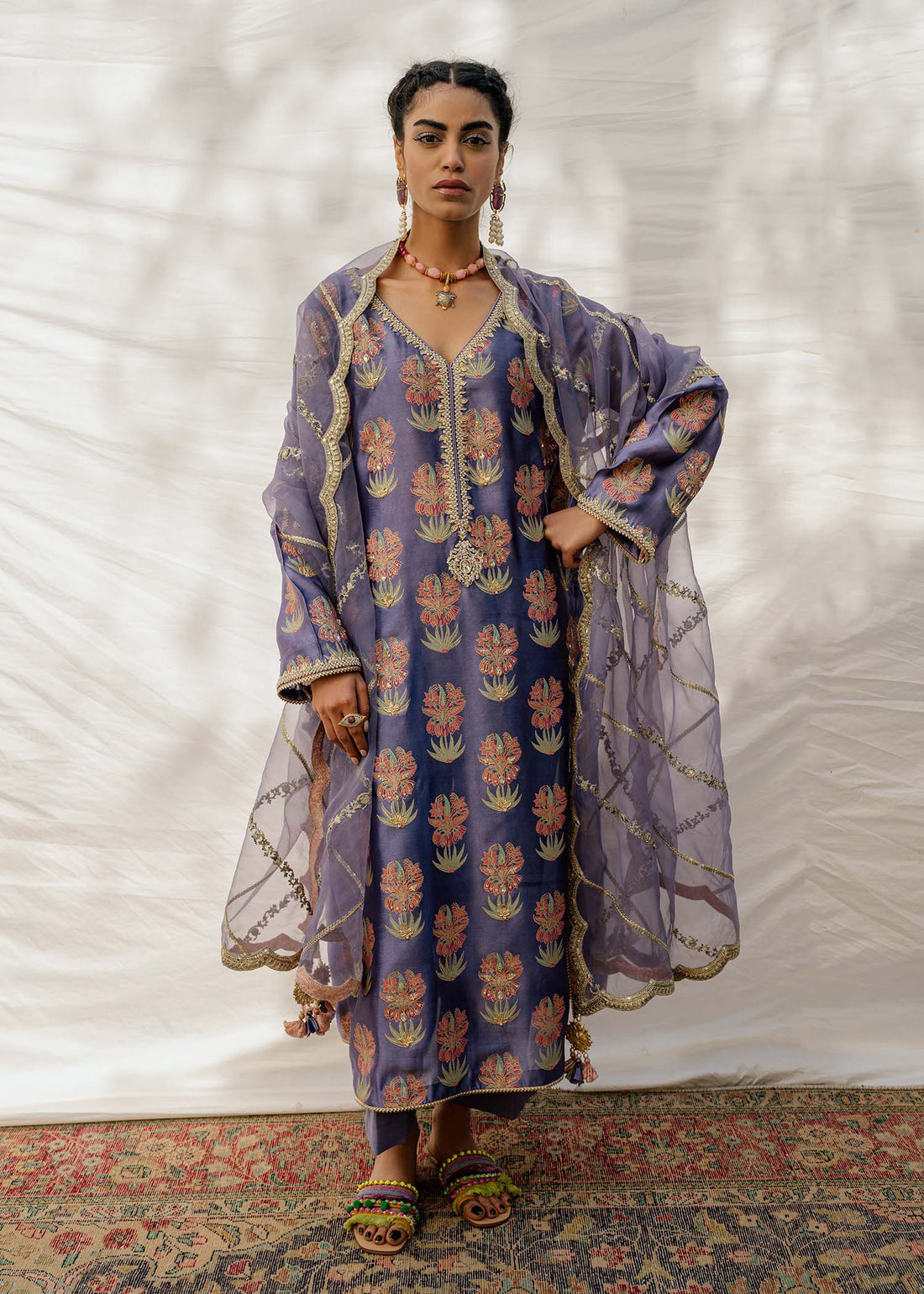 Mahgul | Eid Edit 2024 | Damson Diamante - by - Libasekhas UK - Registered Vendor of : Mahgul - 100% Original Designer Dresss
