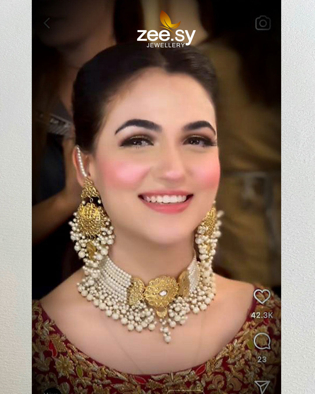 Mahnoor's Bridal Set - by - Libasekhas UK - Registered Vendor of : Zeesy - 100% Original Designer Dresss