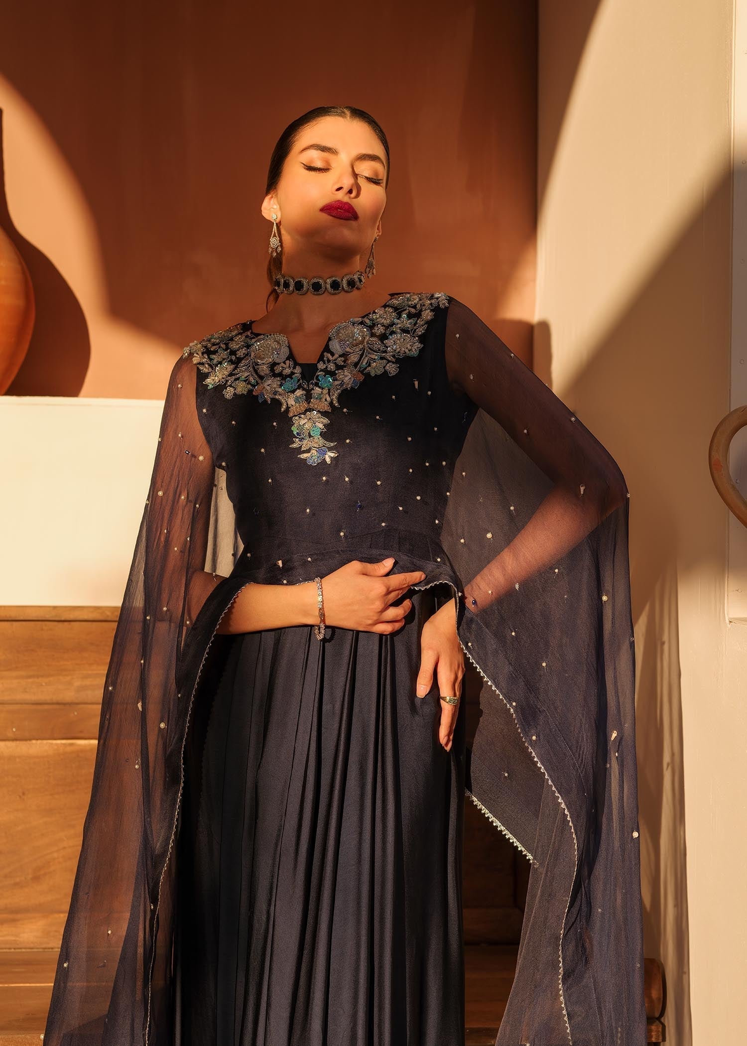 Mahum Asad | Raising The Bar | Trophy - by - Libasekhas UK - Registered Vendor of : Mahum Asad - 100% Original Designer Dresss