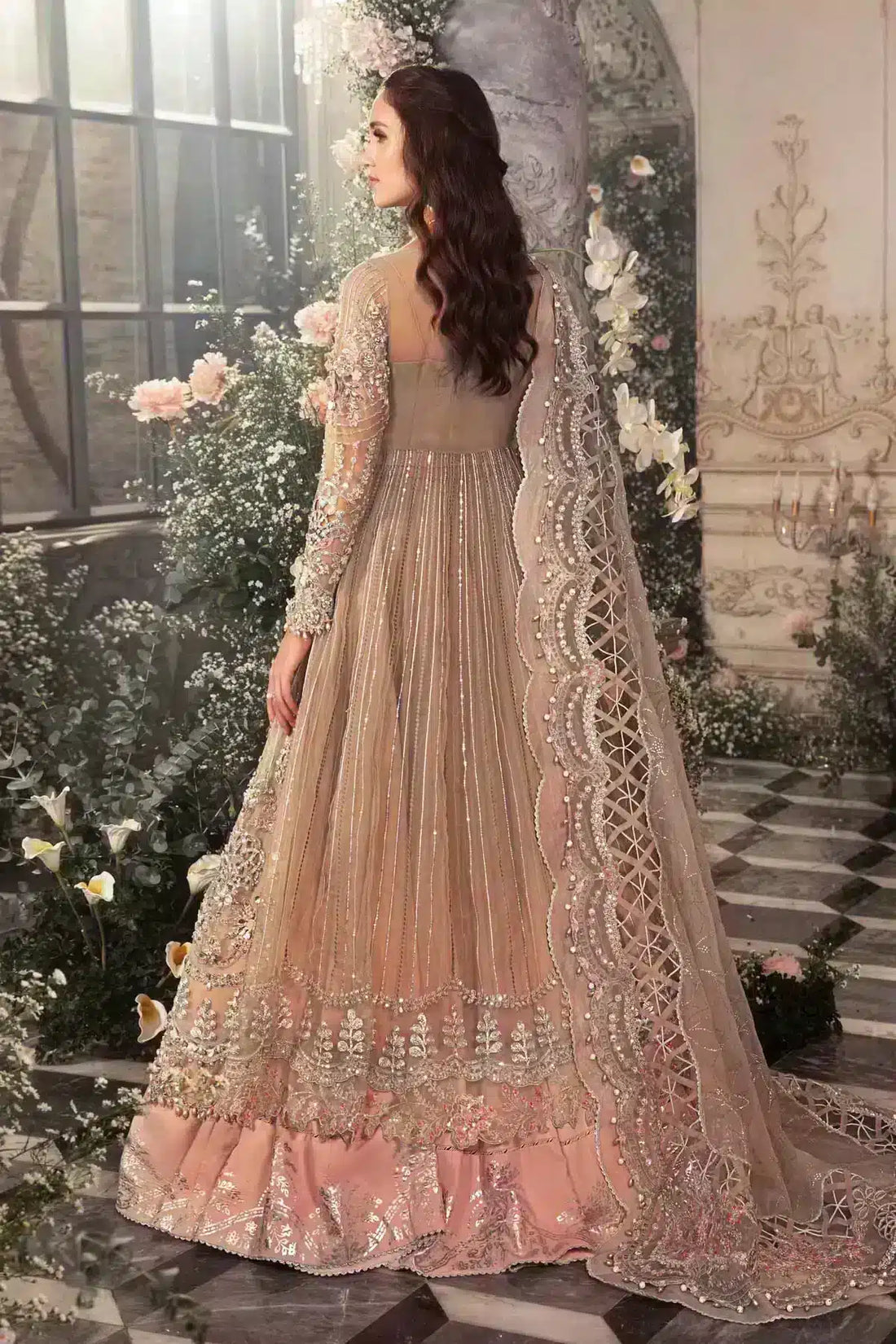Maria B | Mbroidered Wedding Edition 23 | Grey BD-2703 - by - Libasekhas UK - Registered Vendor of : Maria B - 100% Original Designer Dresss