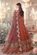 Maria B | Mbroidered Wedding Edition 23 | Maroon BD-2705 - by - Libasekhas UK - Registered Vendor of : Maria B - 100% Original Designer Dresss