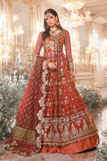 Maria B | Mbroidered Wedding Edition 23 | Maroon BD-2705 - by - Libasekhas UK - Registered Vendor of : Maria B - 100% Original Designer Dresss