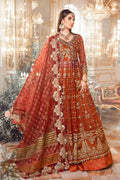 Maria B | Mbroidered Wedding Edition 23 | Maroon BD-2705 - by - Libasekhas UK - Registered Vendor of : Maria B - 100% Original Designer Dresss