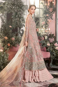 Maria B | Mbroidered Wedding Edition 23 | Pastel Pink BD-2706 - by - Libasekhas UK - Registered Vendor of : Maria B - 100% Original Designer Dresss