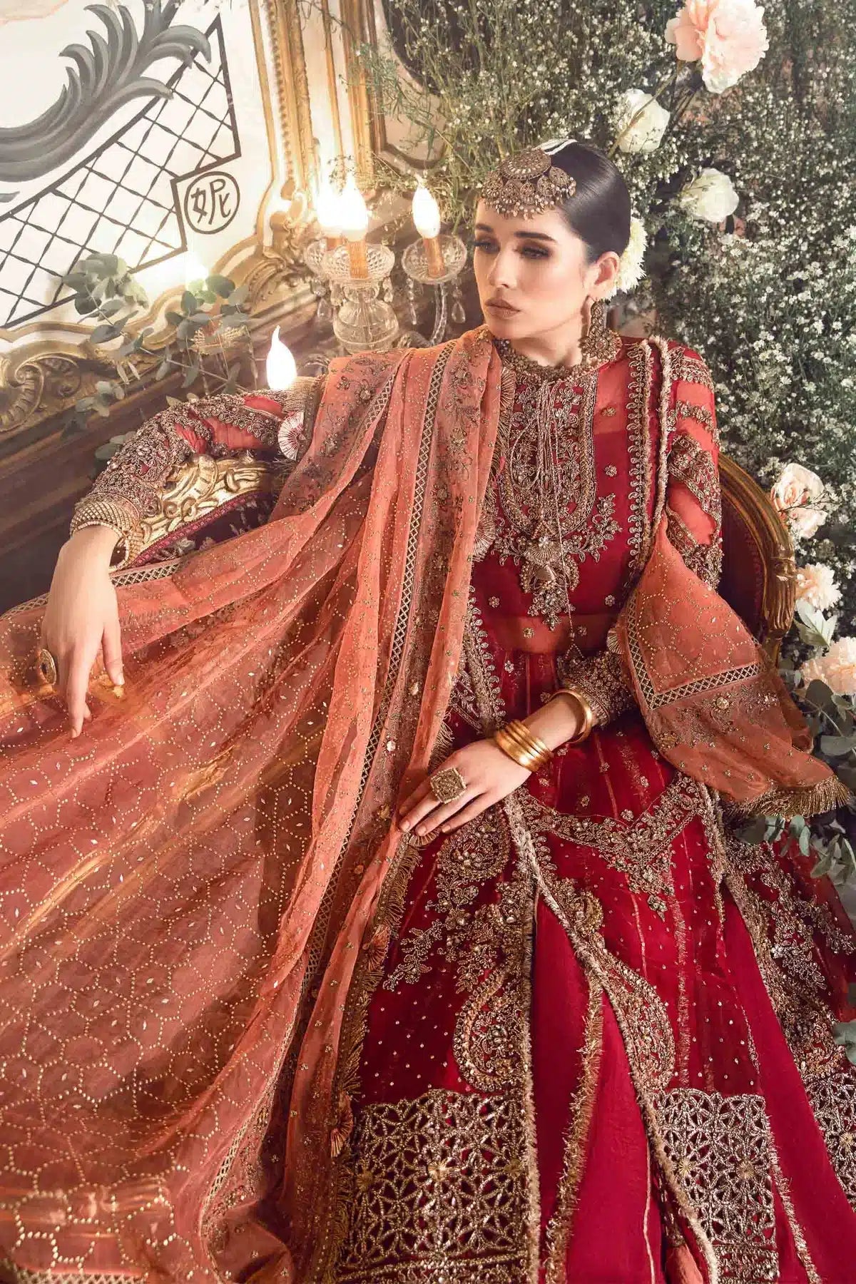 maria b red bridal dresses The joy, color, and charm of iconic 90s weddings transformed into vibrant couture by Retro Shadmani - A Couture Collection by MARIA.B. BRIDES. Launching Tomorrow at 6pm [Brides by MARIA.B