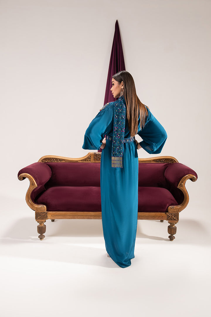 Maria Osama Khan | Tiffany Formals | Sapphire - by - Libasekhas UK - Registered Vendor of : Maria Osama Khan - 100% Original Designer Dresss