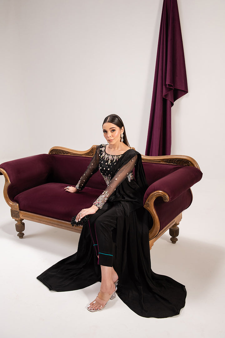 Maria Osama Khan | Tiffany Formals | Obsidian - by - Libasekhas UK - Registered Vendor of : Maria Osama Khan - 100% Original Designer Dresss