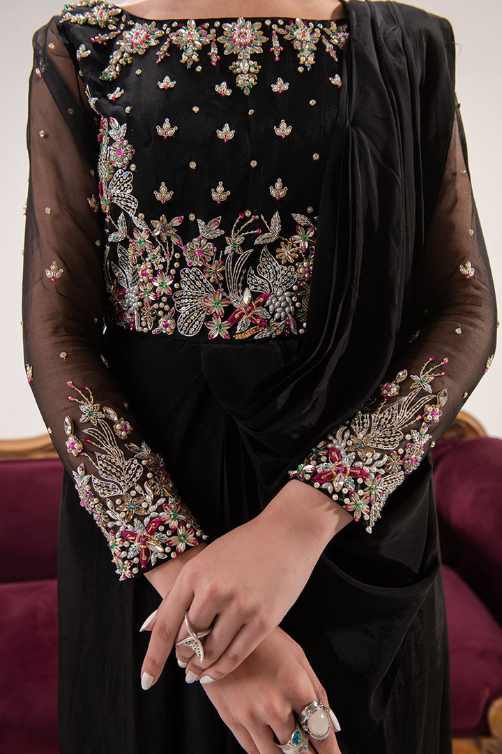 Maria Osama Khan | Tiffany Formals | Obsidian - by - Libasekhas UK - Registered Vendor of : Maria Osama Khan - 100% Original Designer Dresss