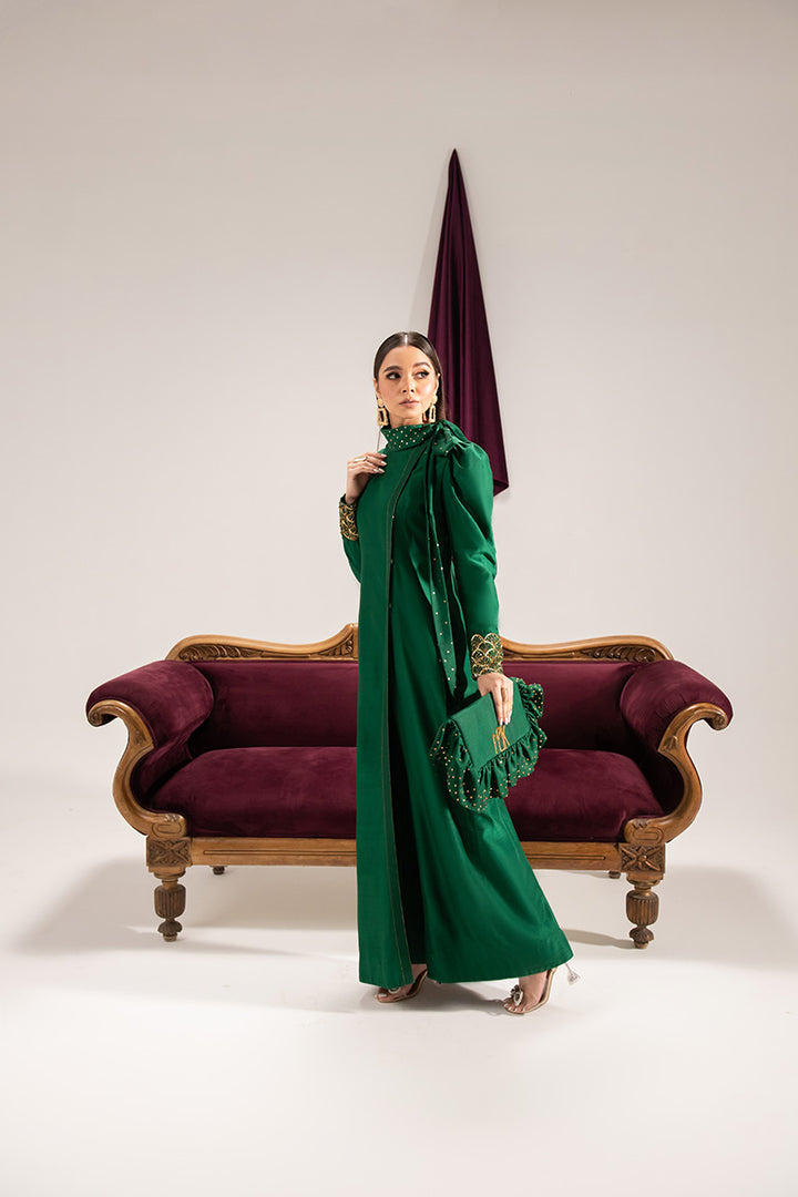 Maria Osama Khan | Tiffany Formals | Emerald - by - Libasekhas UK - Registered Vendor of : Maria Osama Khan - 100% Original Designer Dresss