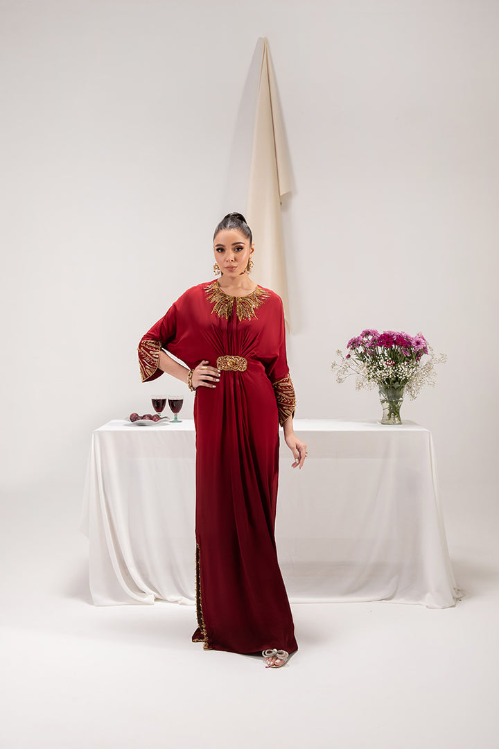 Maria Osama Khan | Tiffany Formals | Ruby - by - Libasekhas UK - Registered Vendor of : Maria Osama Khan - 100% Original Designer Dresss