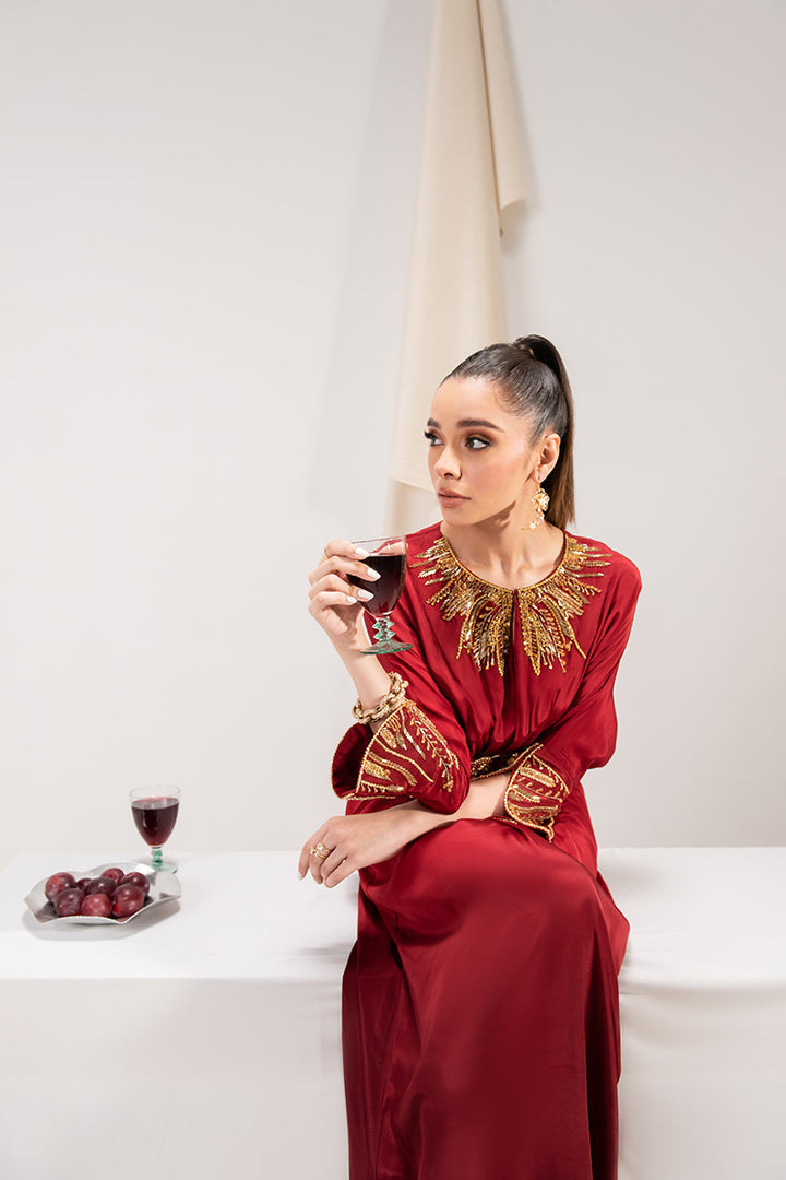 Maria Osama Khan | Tiffany Formals | Ruby - by - Libasekhas UK - Registered Vendor of : Maria Osama Khan - 100% Original Designer Dresss