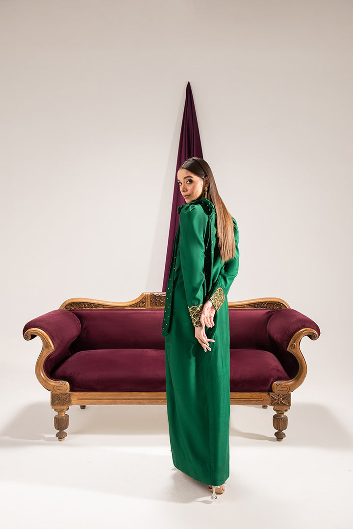 Maria Osama Khan | Tiffany Formals | Emerald - by - Libasekhas UK - Registered Vendor of : Maria Osama Khan - 100% Original Designer Dresss