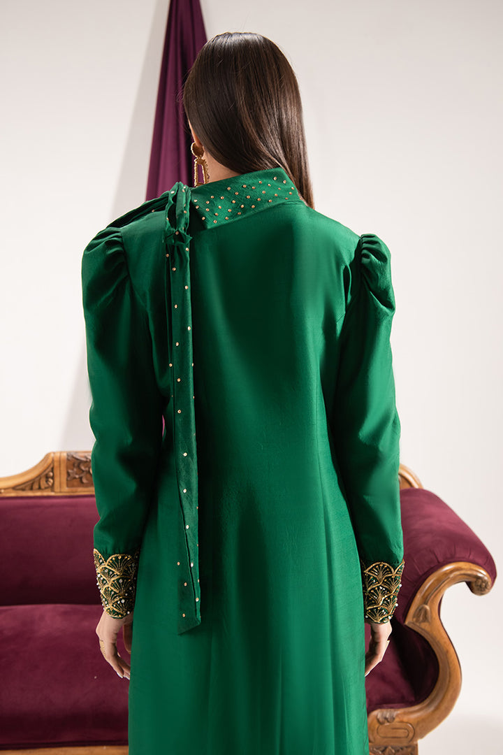 Maria Osama Khan | Tiffany Formals | Emerald - by - Libasekhas UK - Registered Vendor of : Maria Osama Khan - 100% Original Designer Dresss