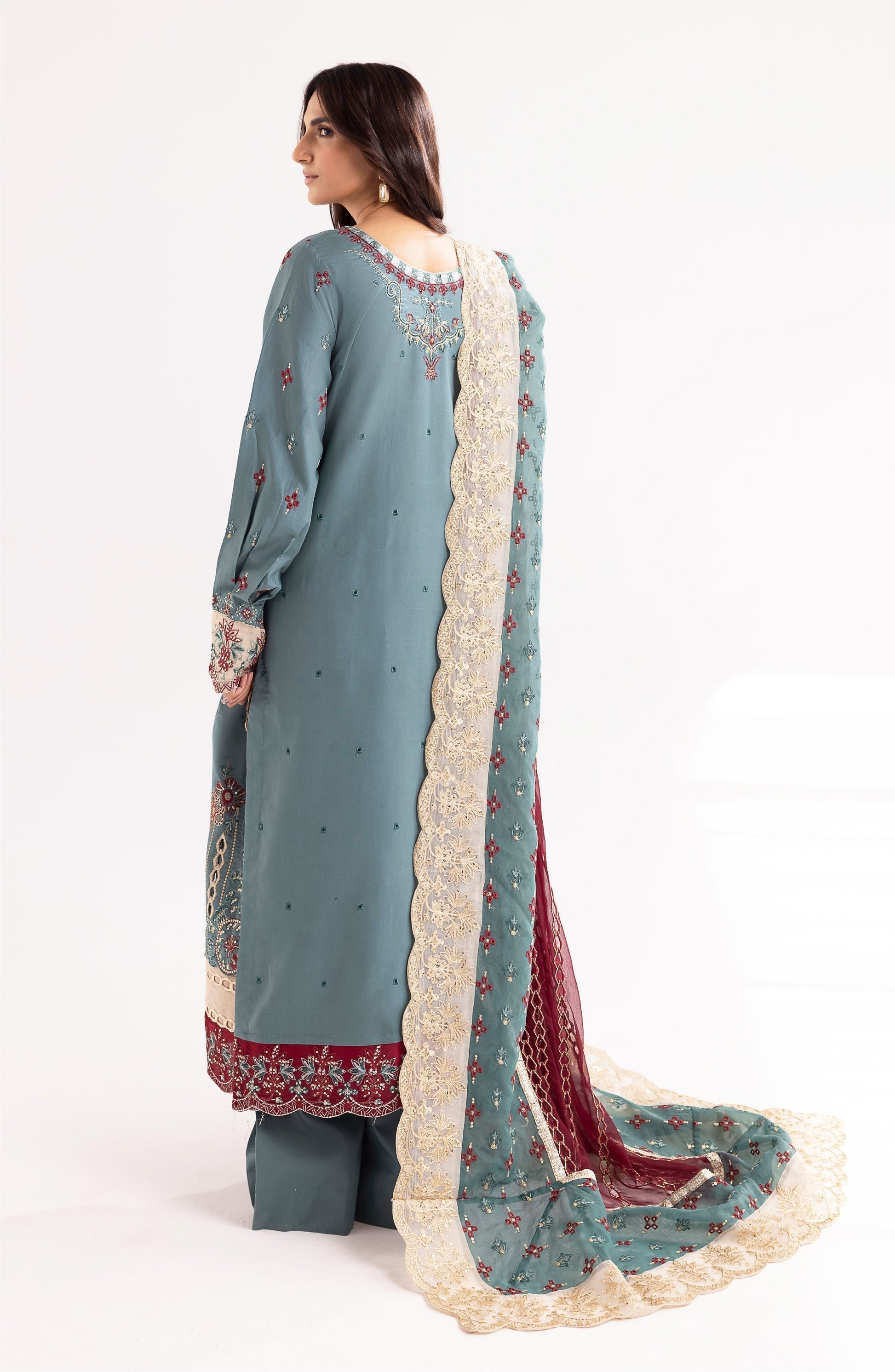 Maryum N Maria | Eid Luxury Lawn 24 | Laila - by - Libasekhas UK - Registered Vendor of : Maryum N Maria - 100% Original Designer Dresss