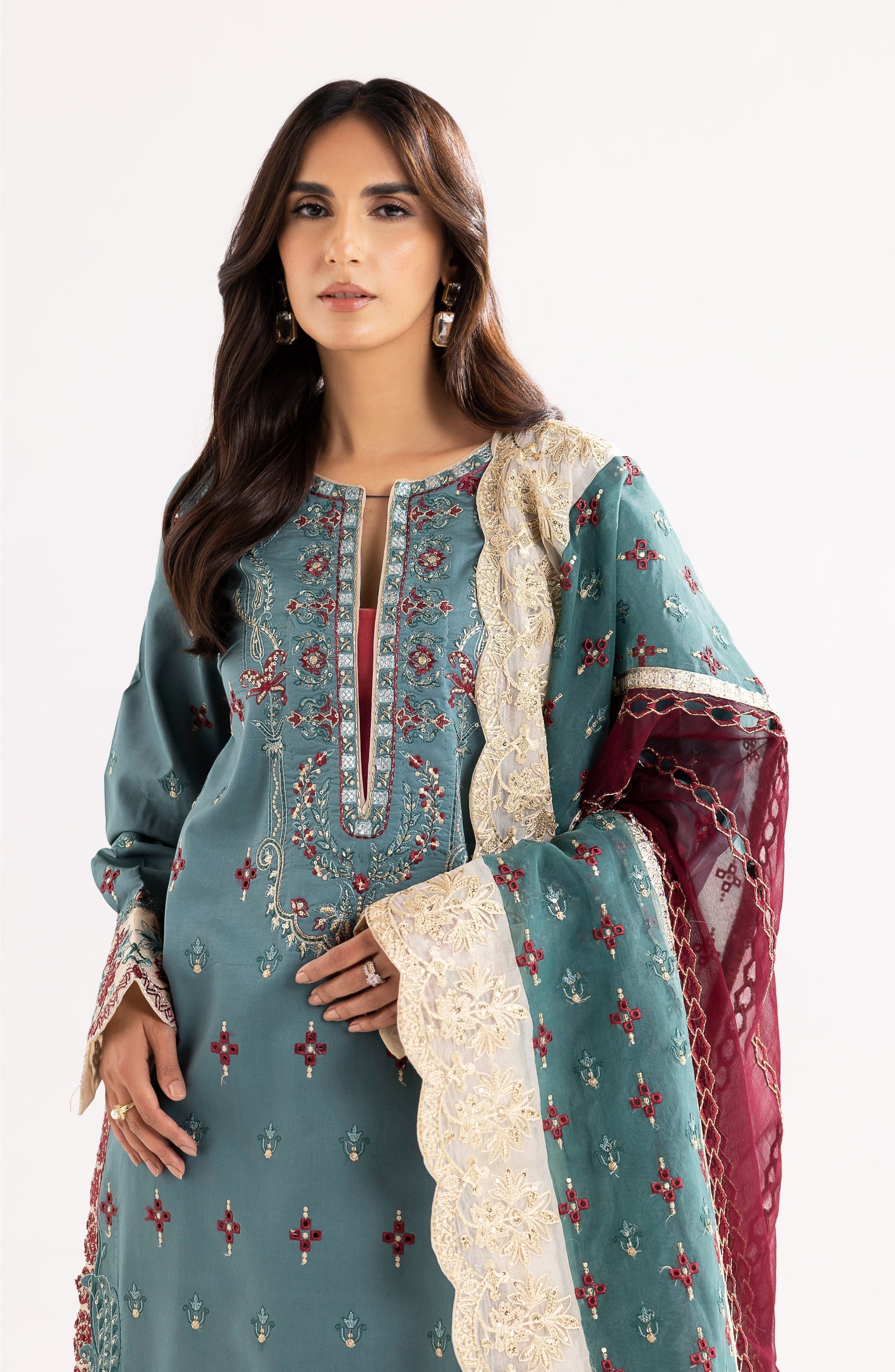 Maryum N Maria | Eid Luxury Lawn 24 | Laila - by - Libasekhas UK - Registered Vendor of : Maryum N Maria - 100% Original Designer Dresss