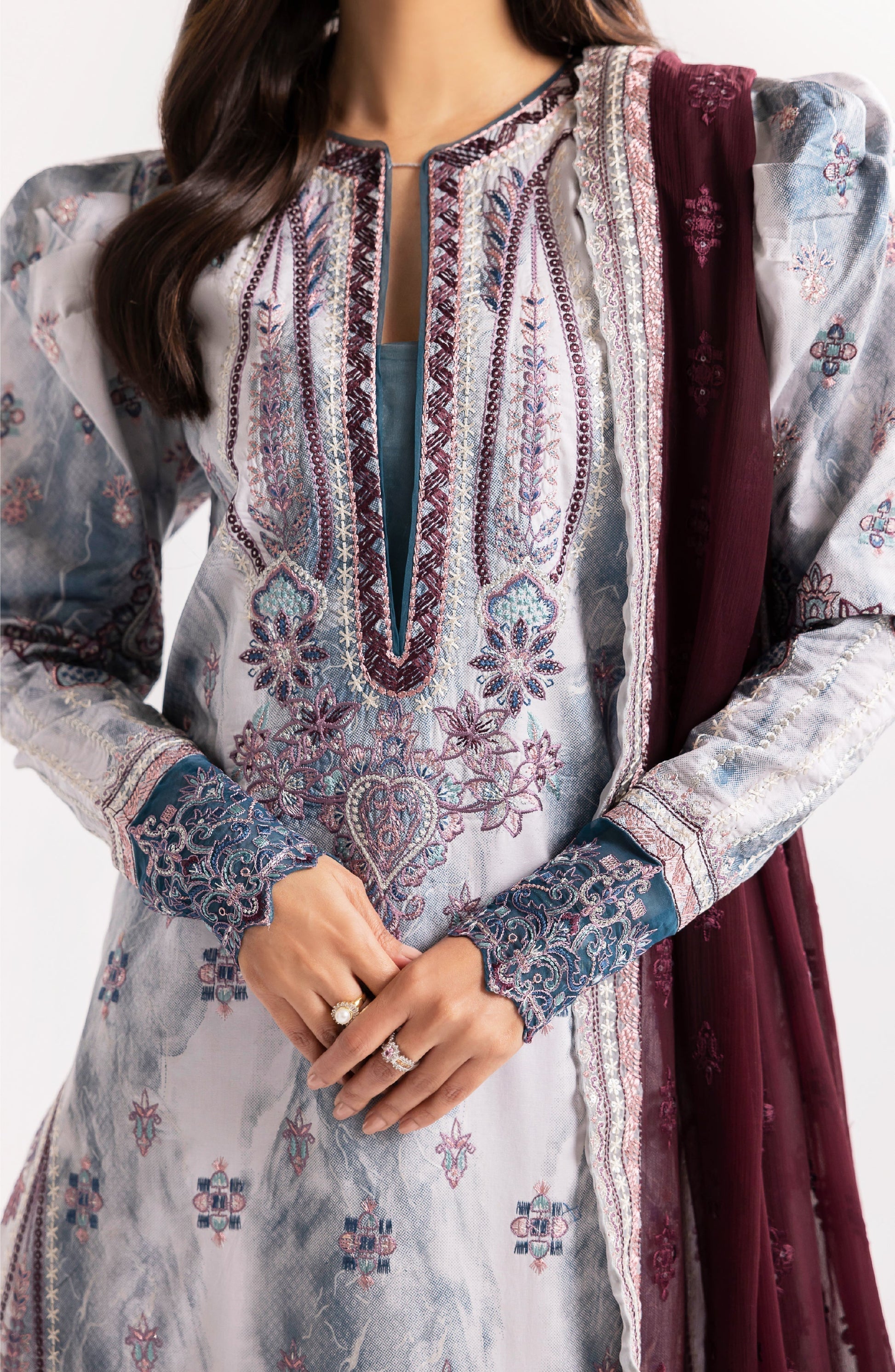 Maryum N Maria | Eid Luxury Lawn 24 | Jahanara - by - Libasekhas UK - Registered Vendor of : Maryum N Maria - 100% Original Designer Dresss