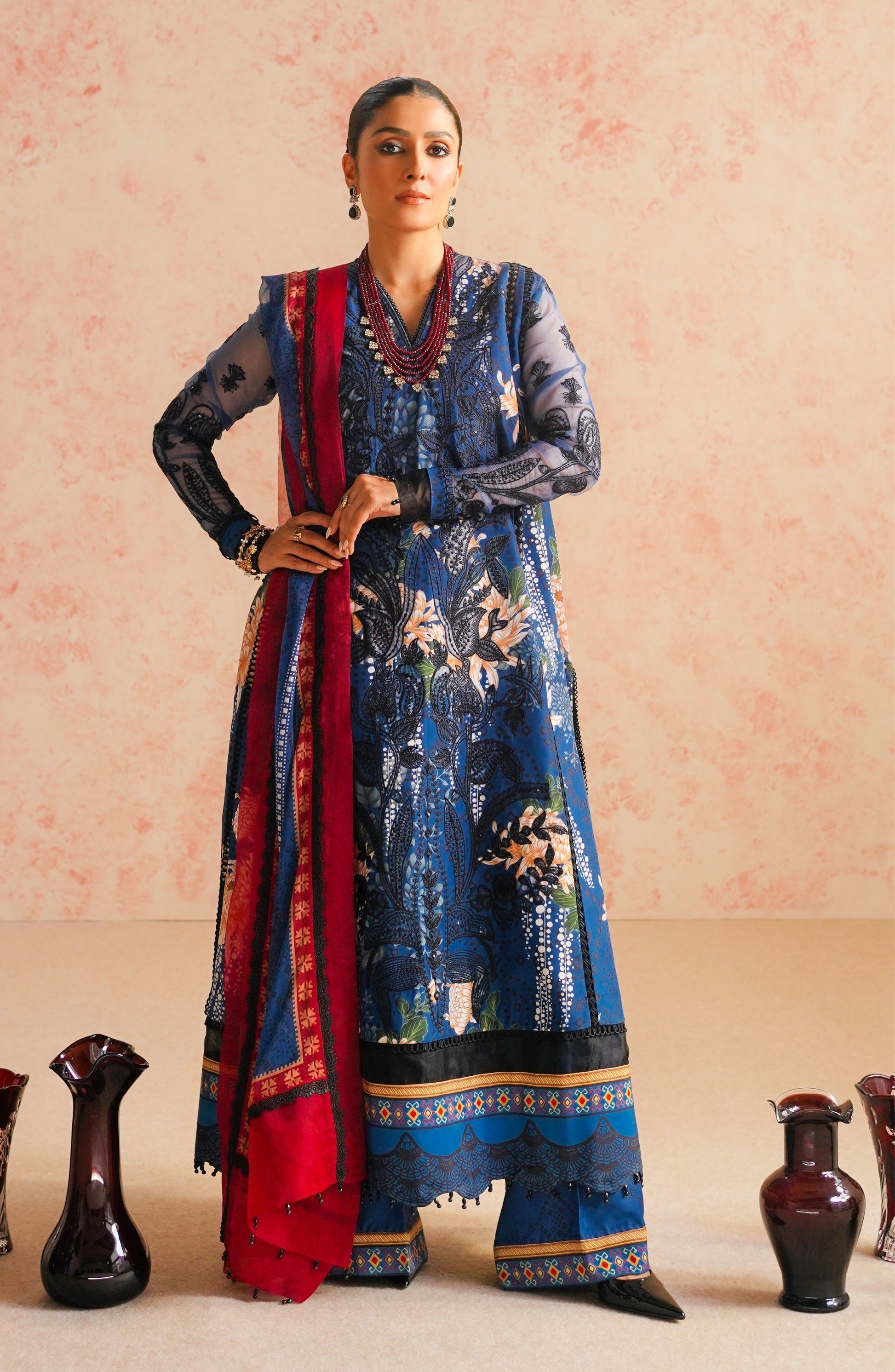 Maryum N Maria | Eid Luxury Lawn 24 | Tazmeen - by - Libasekhas UK - Registered Vendor of : Maryum N Maria - 100% Original Designer Dresss