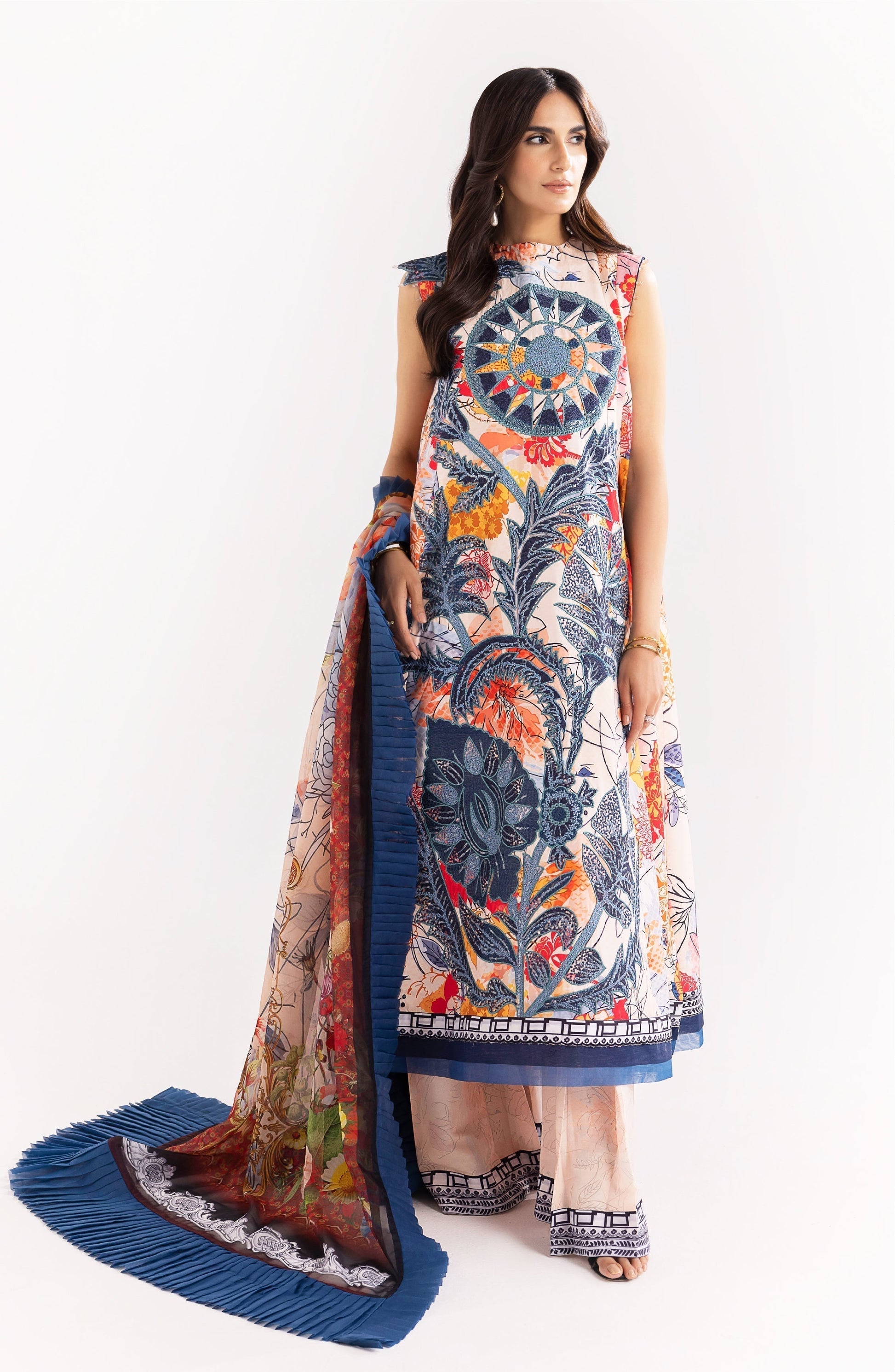 Maryum N Maria | Eid Luxury Lawn 24 | Shafaq - by - Libasekhas UK - Registered Vendor of : Marym N Maria - 100% Original Designer Dresss