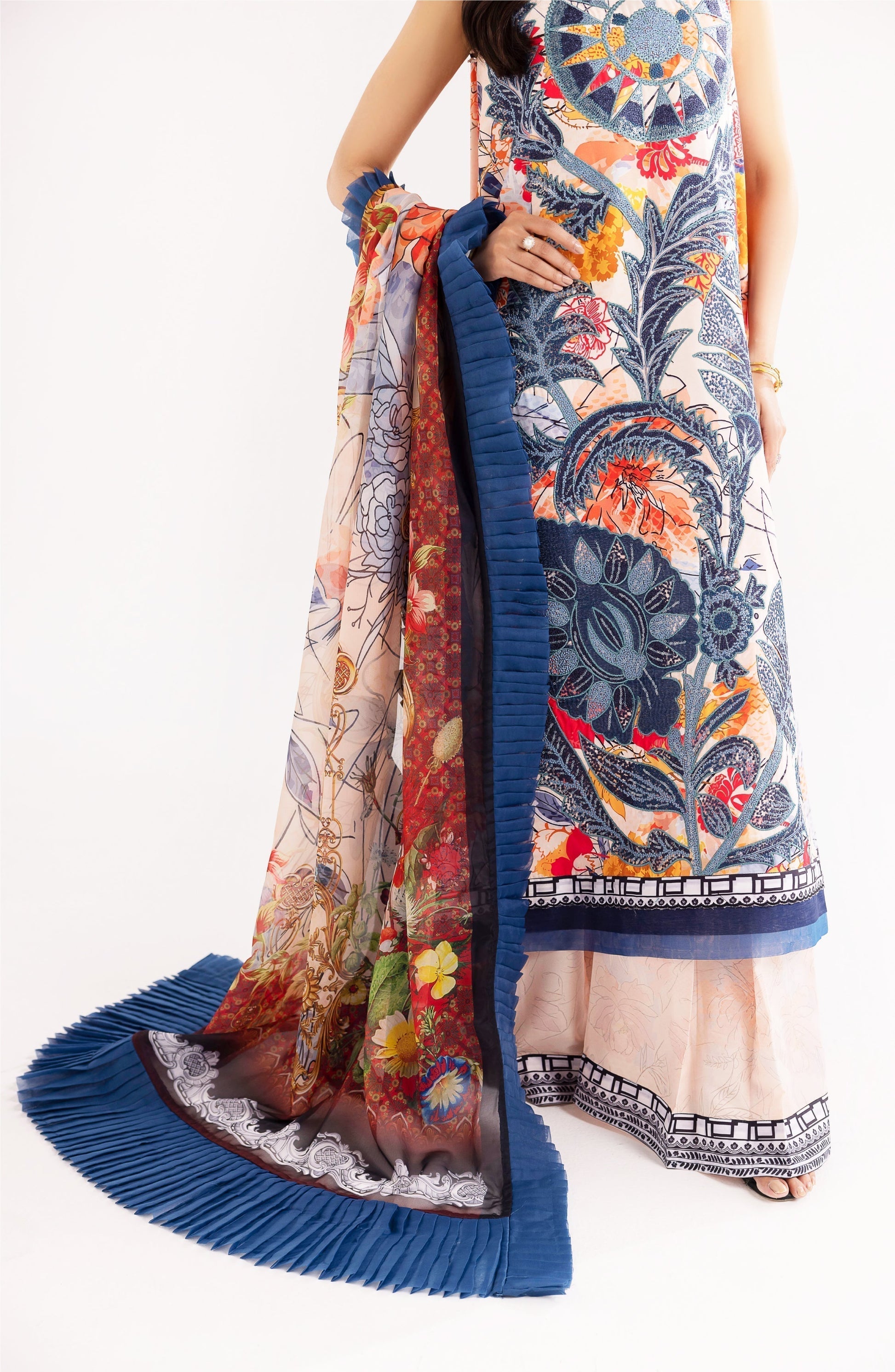 Maryum N Maria | Eid Luxury Lawn 24 | Shafaq - by - Libasekhas UK - Registered Vendor of : Marym N Maria - 100% Original Designer Dresss