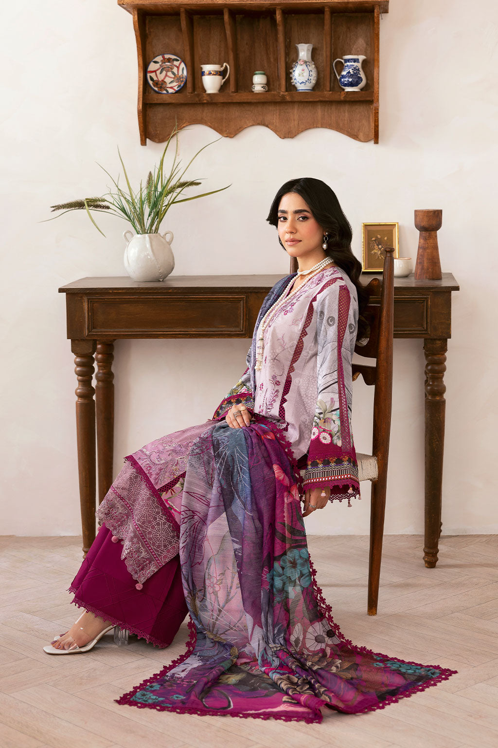 Ramsha | Mashaal Luxury Lawn | L-1409 - by - Libasekhas UK - Registered Vendor of : Ramsha - 100% Original Designer Dresss