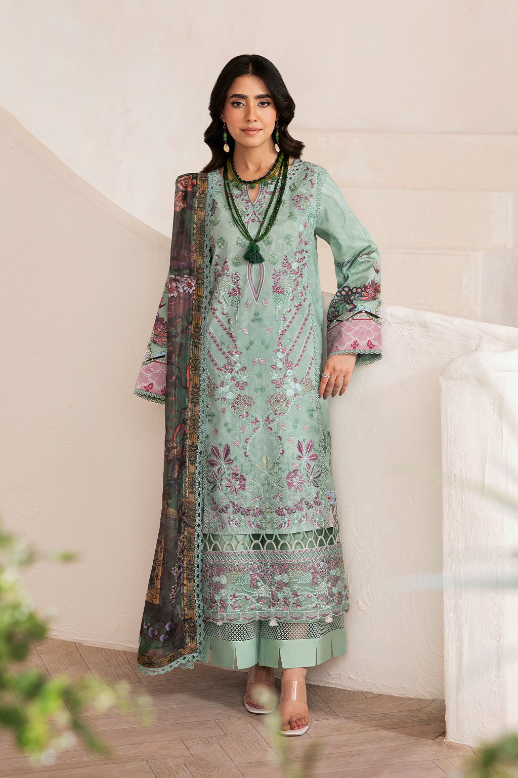 Ramsha | Mashaal Luxury Lawn | L-1405 - by Libasekhas UK - Registered Vendor of : Ramsha - 100% Original Designer Dress
