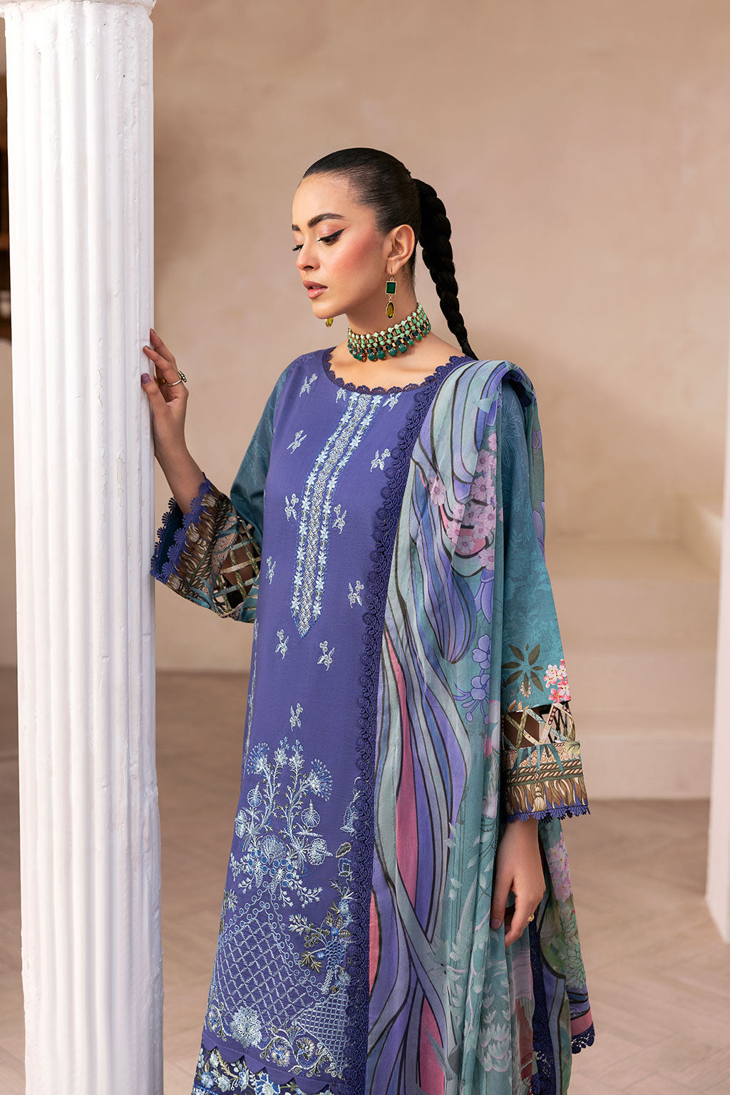 Ramsha | Mashaal Luxury Lawn |  L-1412 - by - Libasekhas UK - Registered Vendor of : Ramsha - 100% Original Designer Dresss